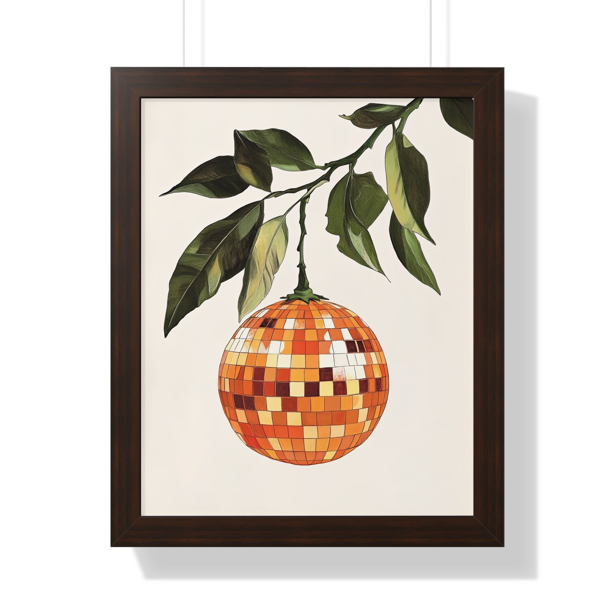 Framed Paper Print - Citrus Disco Glow Drop