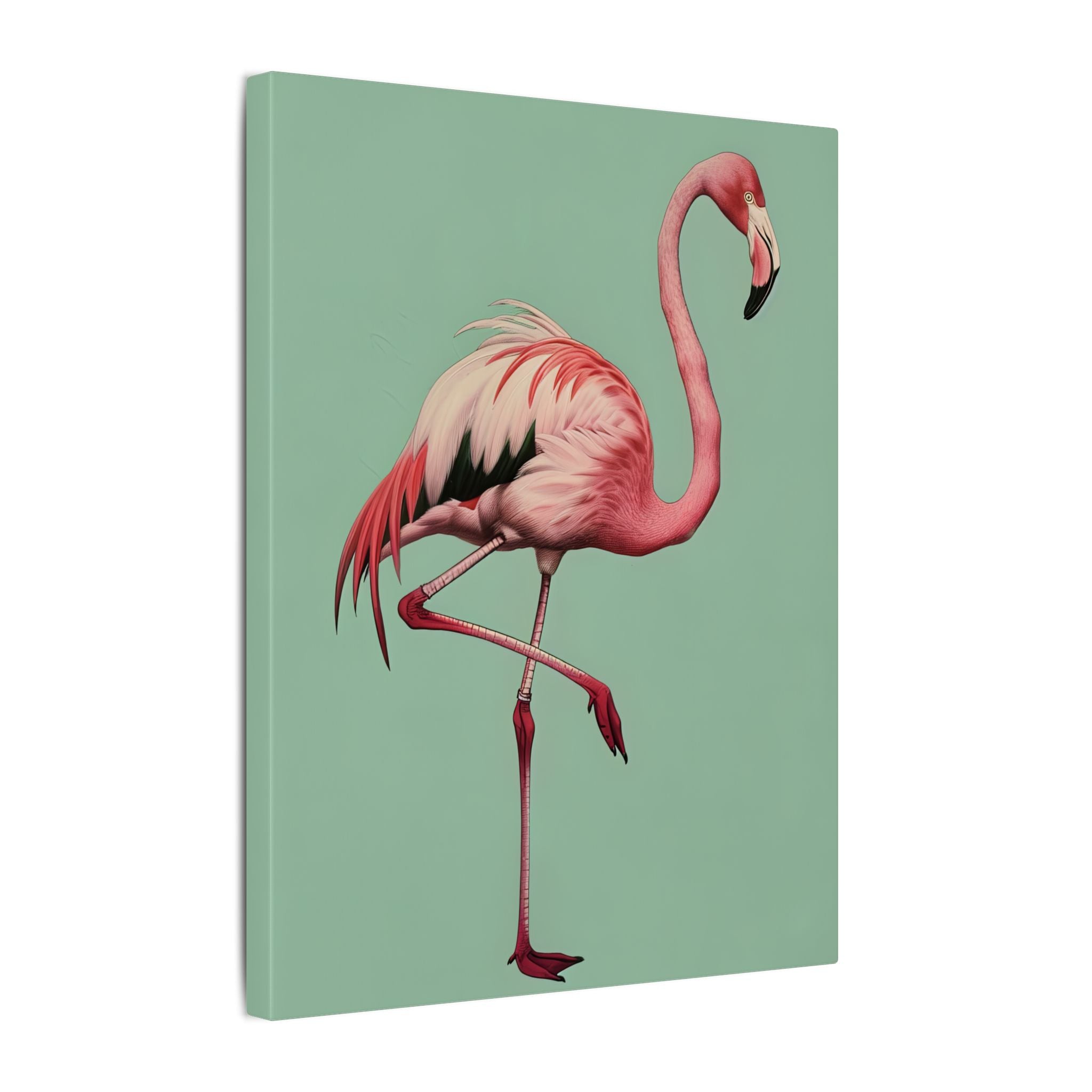 .75" Matte Canvas - Pink Flamingo Tropical