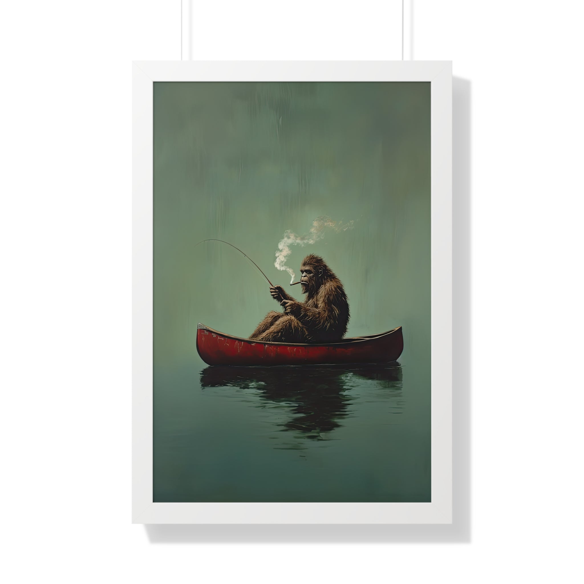 Framed Paper Print - Bigfoot Canoe Adventure