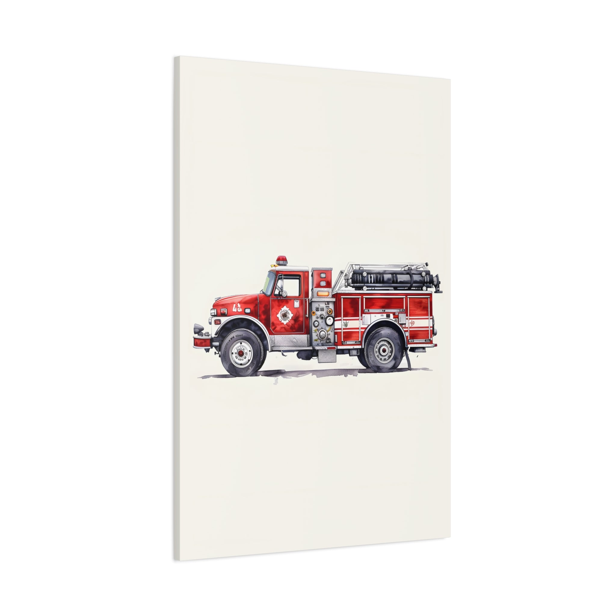 1.25" Matte Canvas - Classic Pumper Firetruck