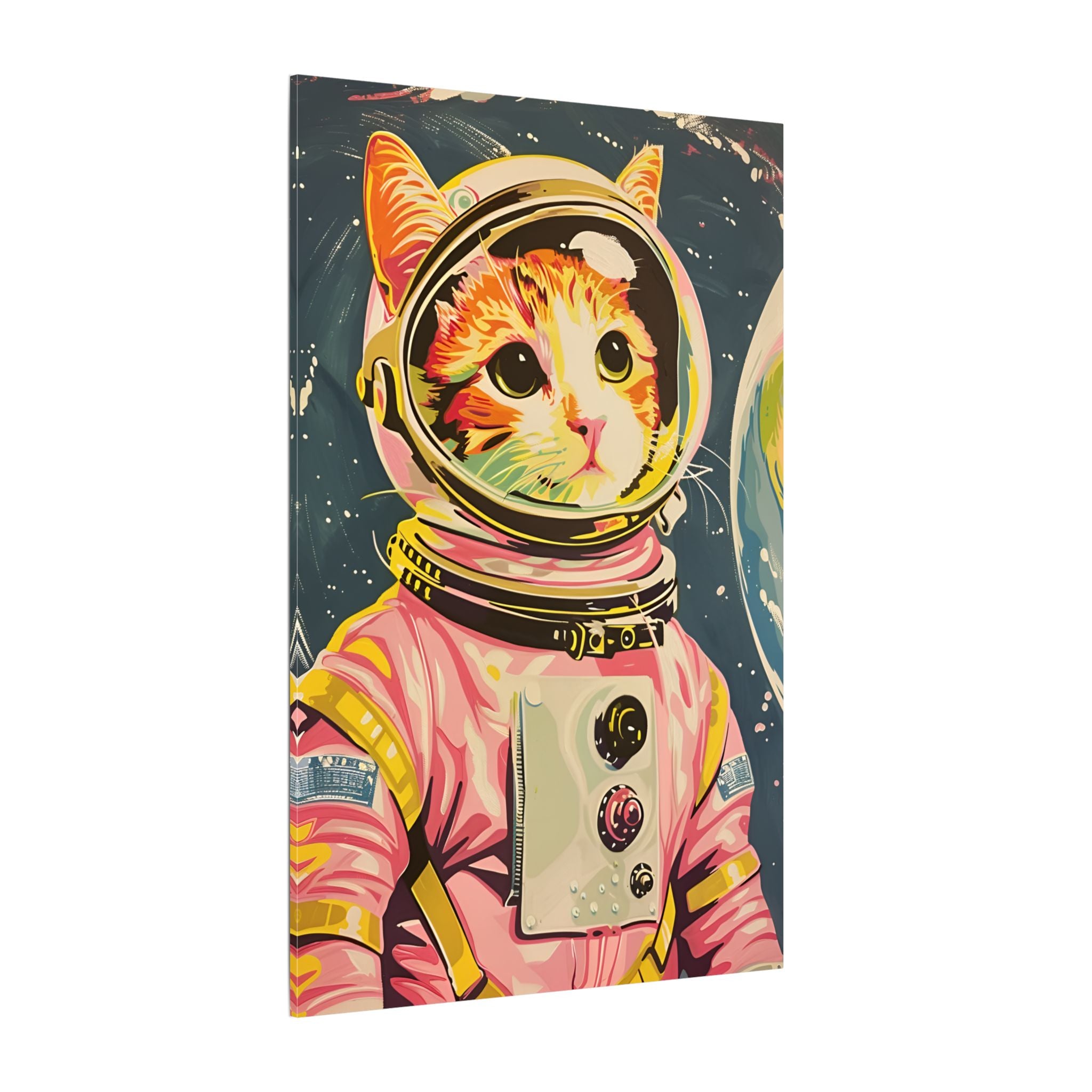 .75" Matte Canvas - Catstronaut Pink Mission