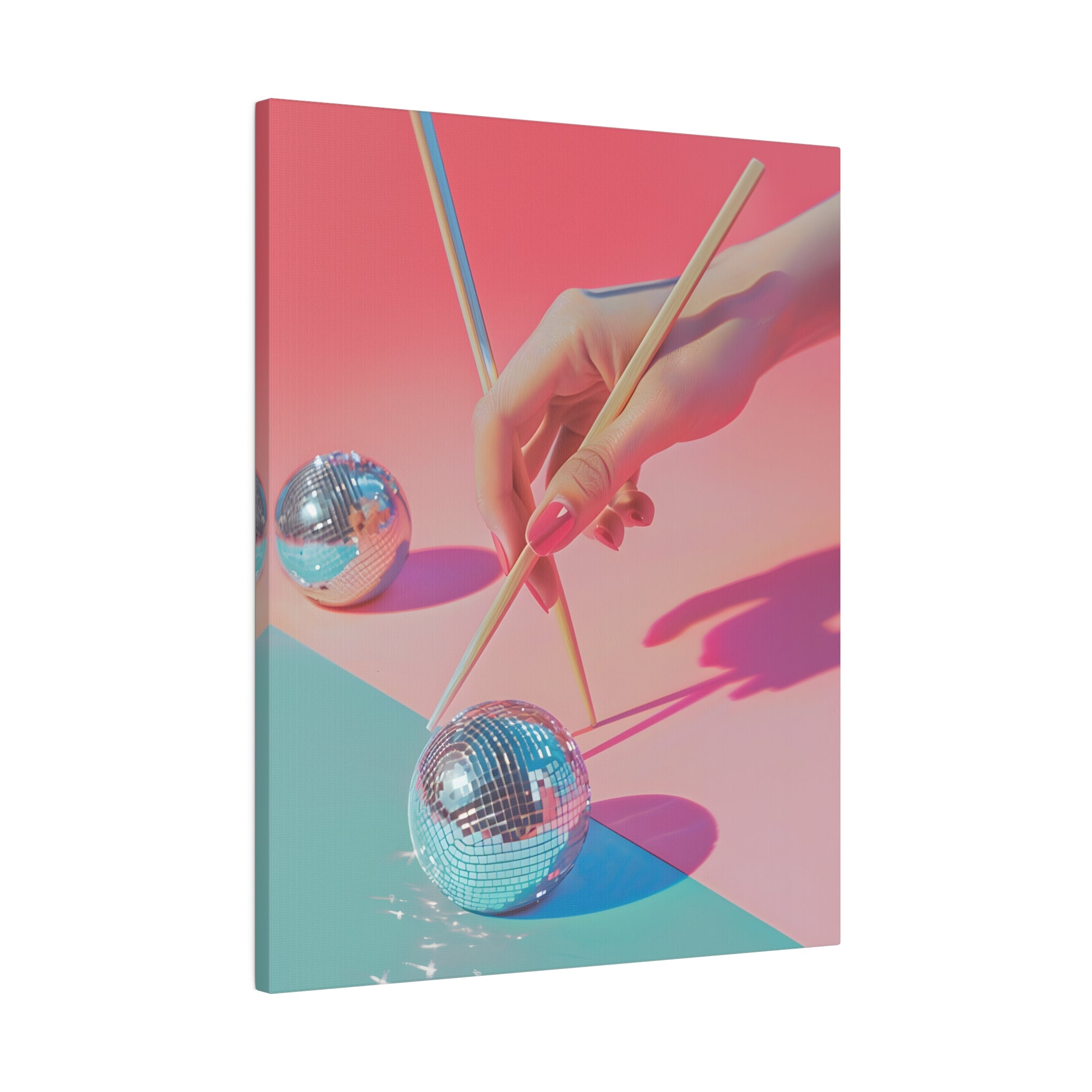 .75" Matte Canvas - Disco Chopsticks Delight