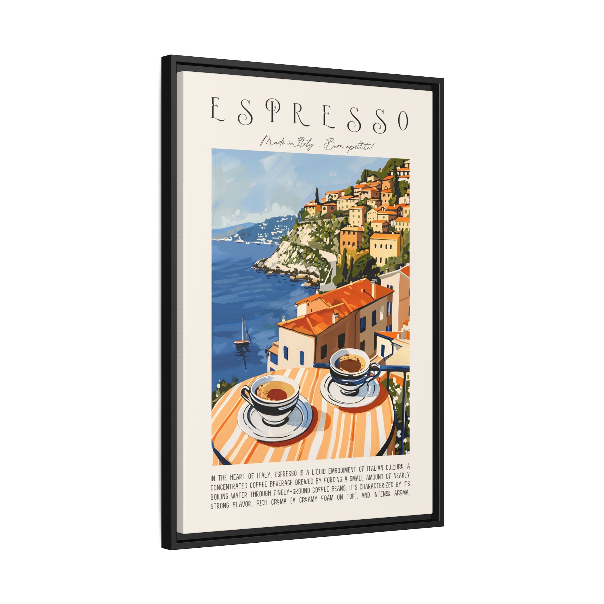 Framed Canvas - Espresso Views of Italy