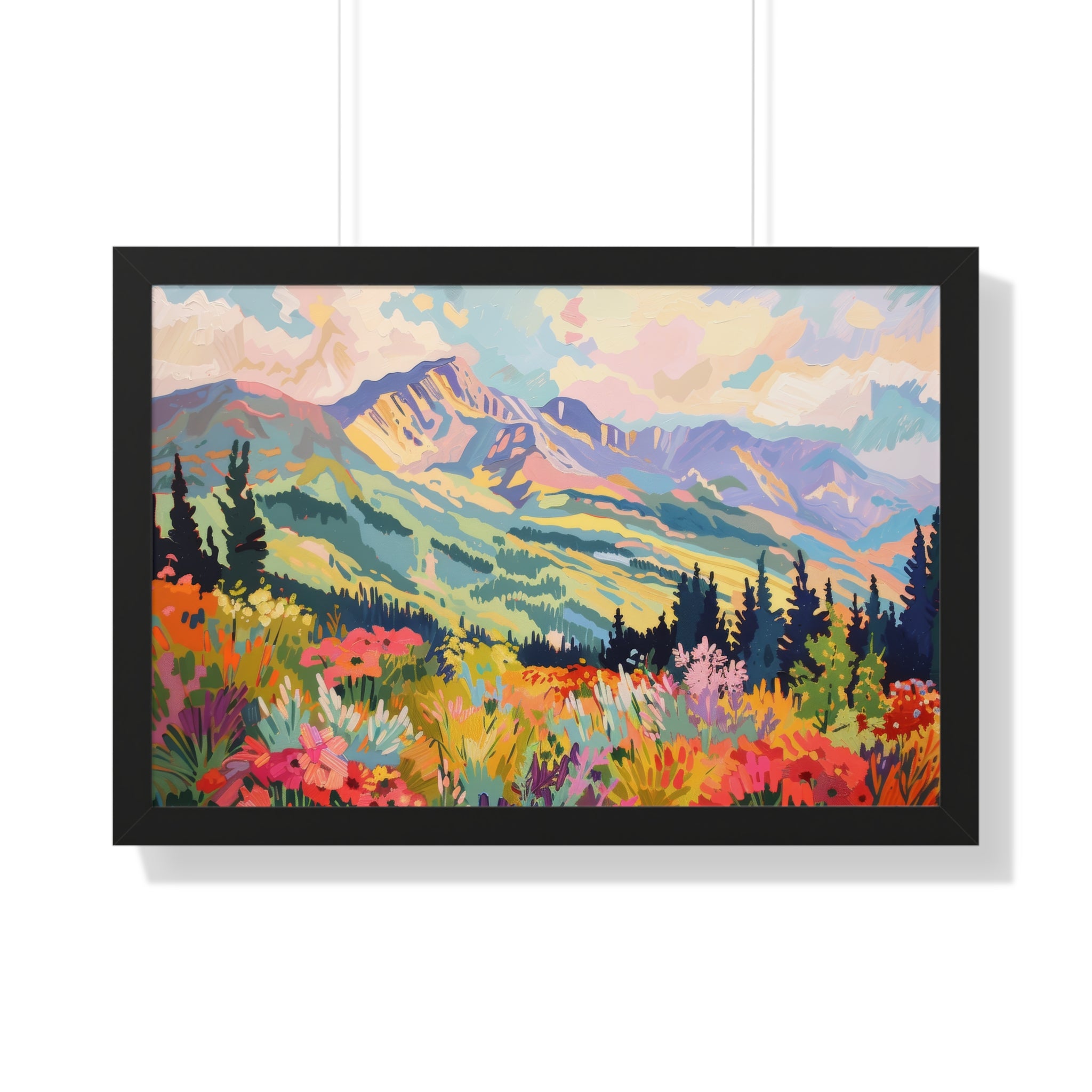 Framed Paper Print - Rocky Mountain Wildflower Bliss