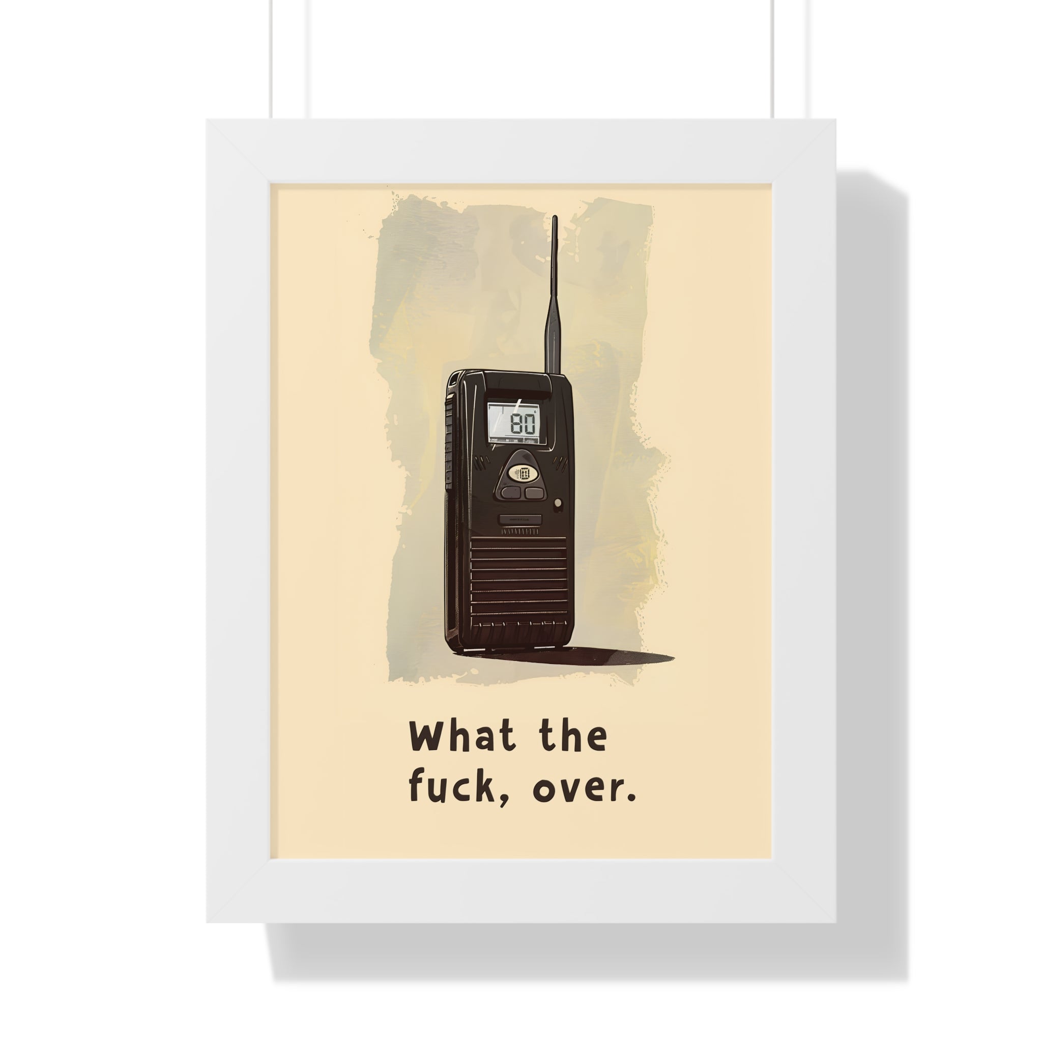 Framed Paper Print - Walkie Talkie WTF Moment