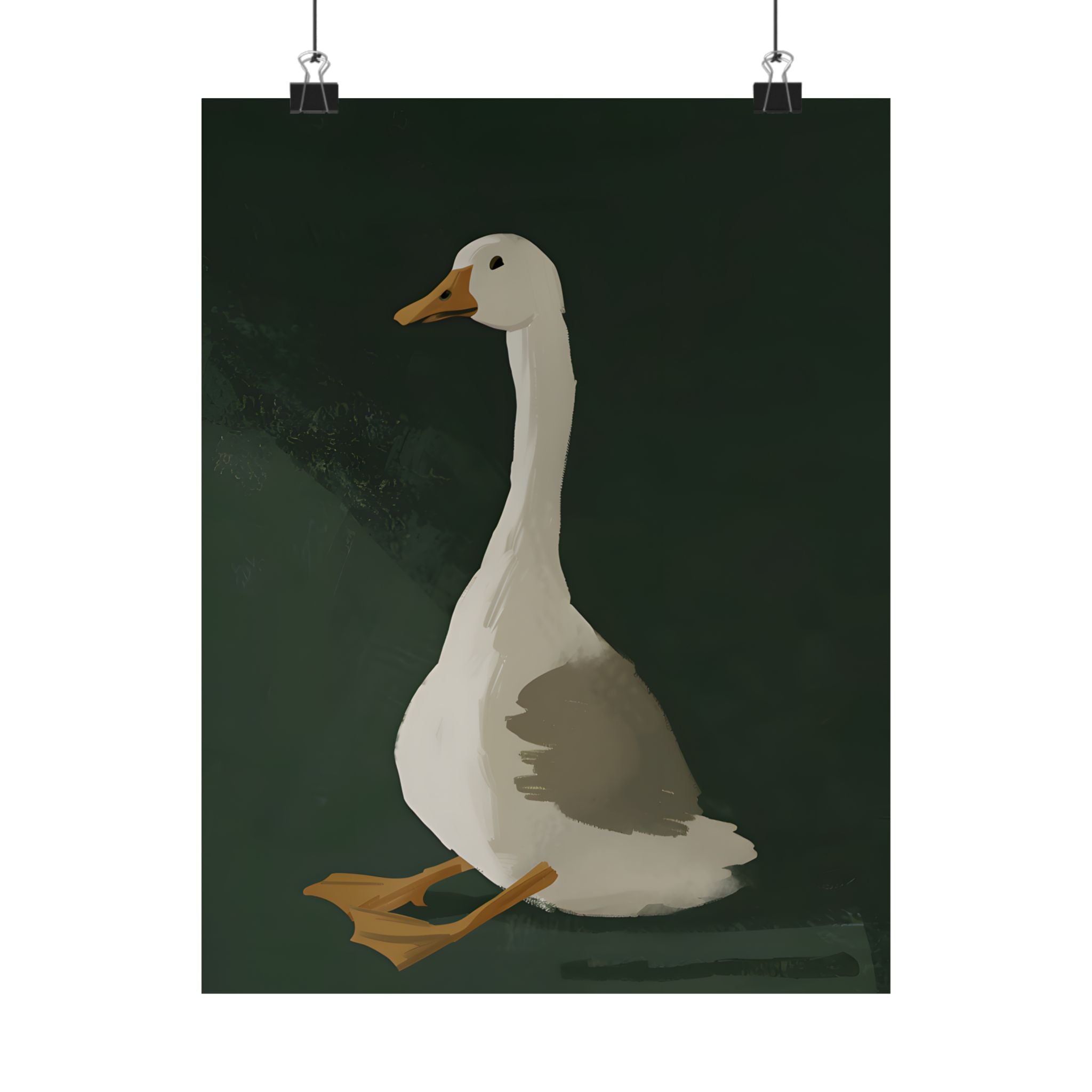 Sitting Goose in Spotlight