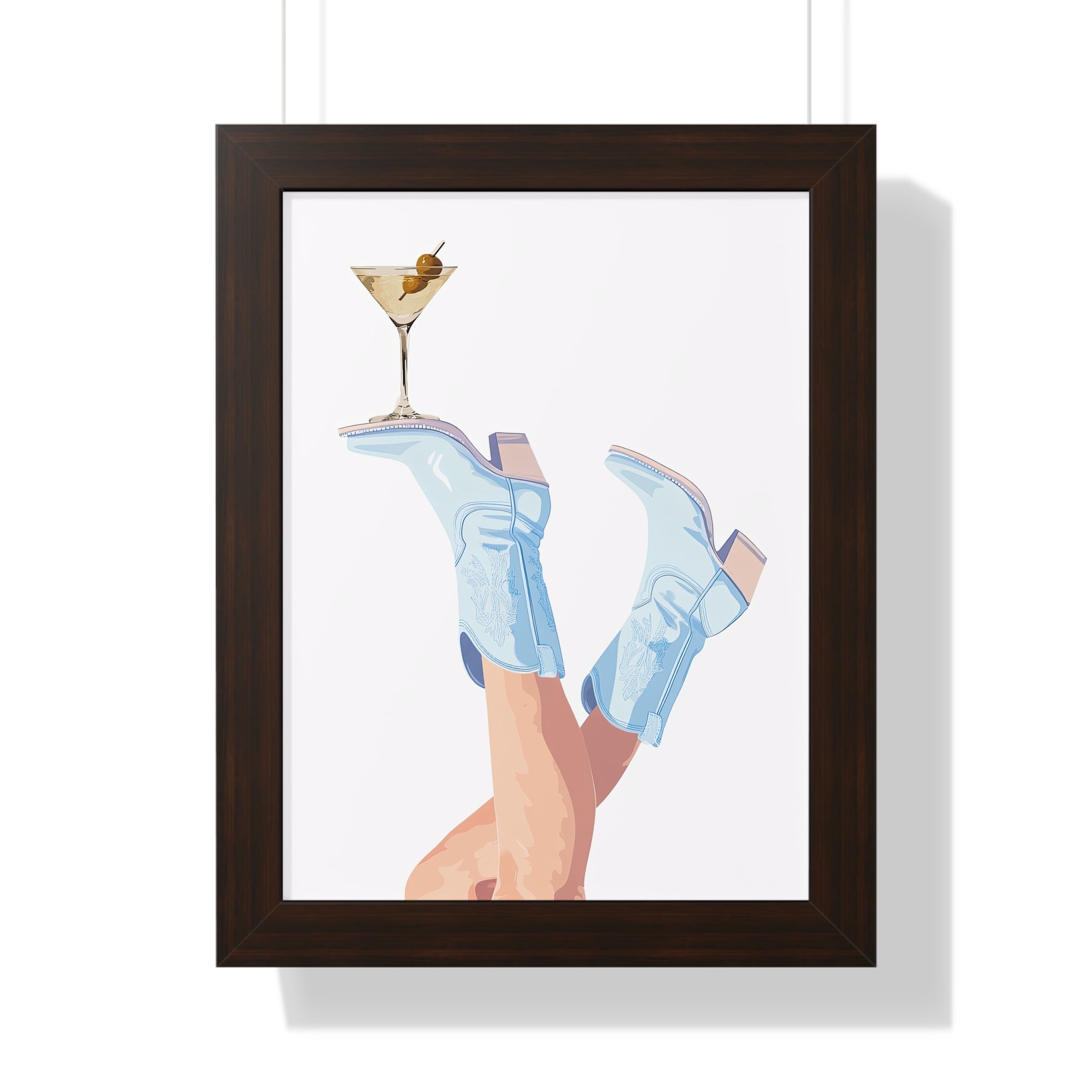 Framed Paper Print - Boots Up, Cheers Babe