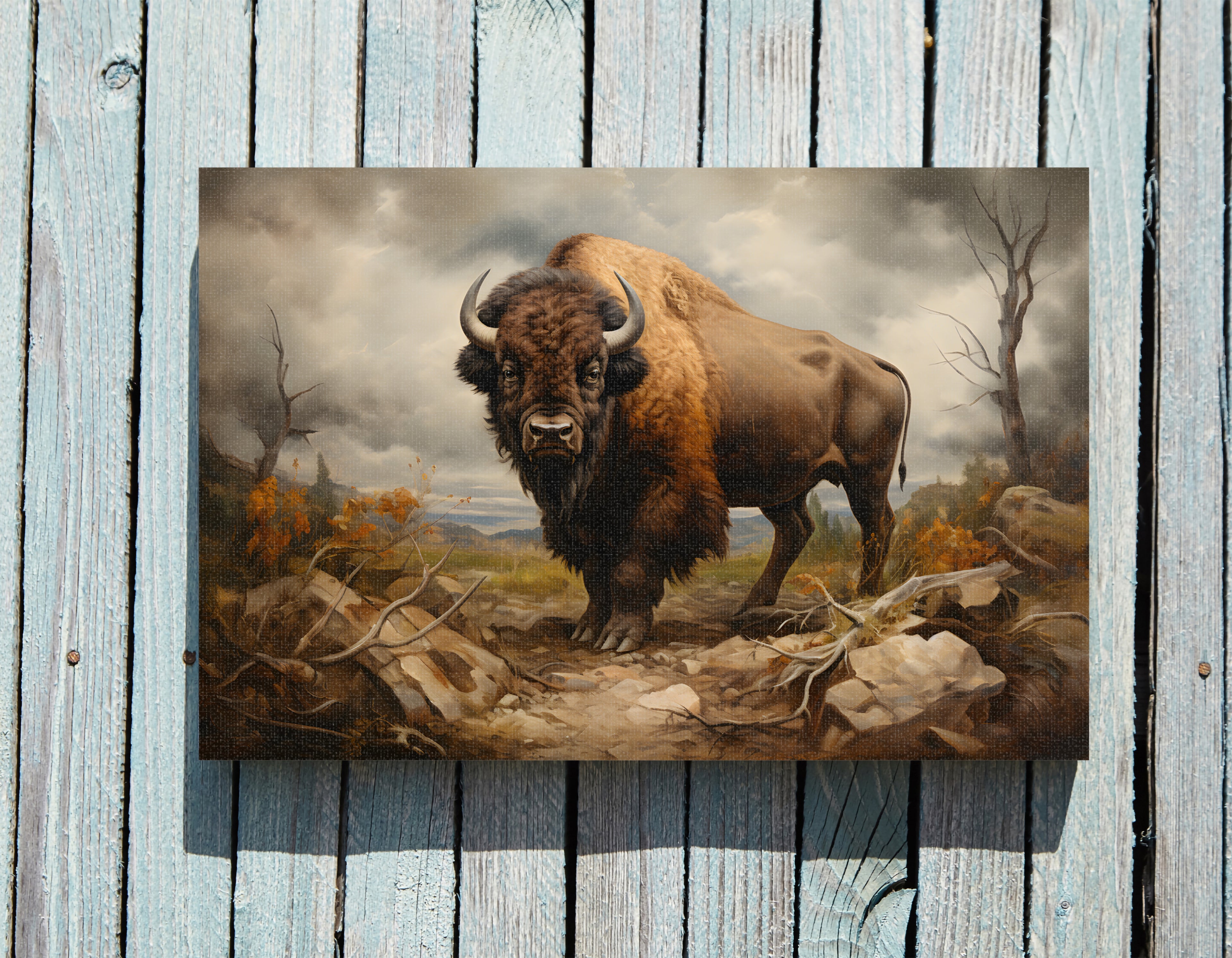 .75" Matte Canvas - Thundering Prairie King