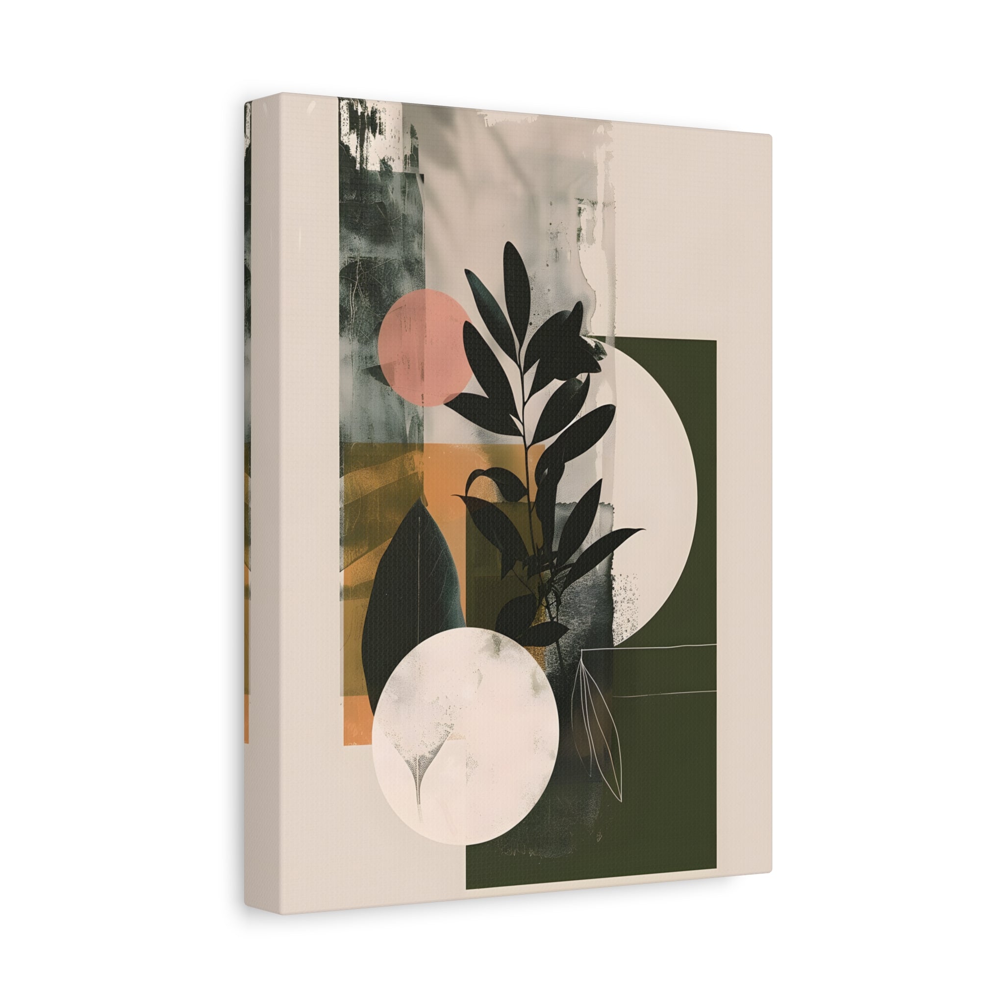 1.25" Matte Canvas - Earthy Geometric Botanicals