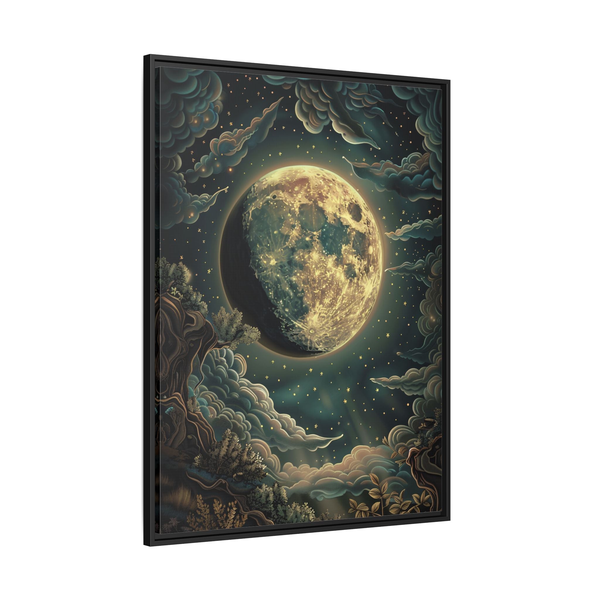 Framed Canvas - Waxing Gibbous Dreamscape