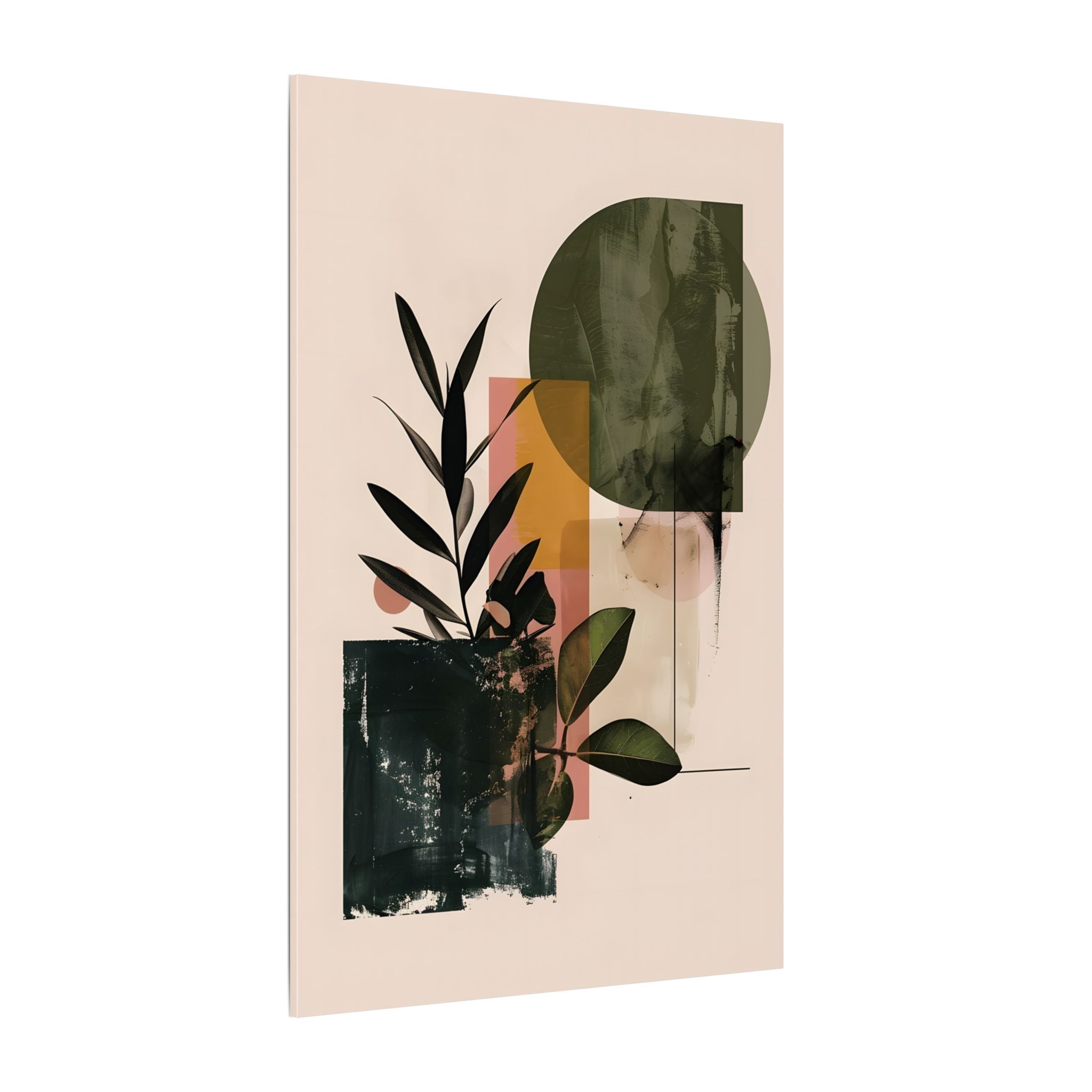 .75" Matte Canvas - Sage Geometry Botanicals