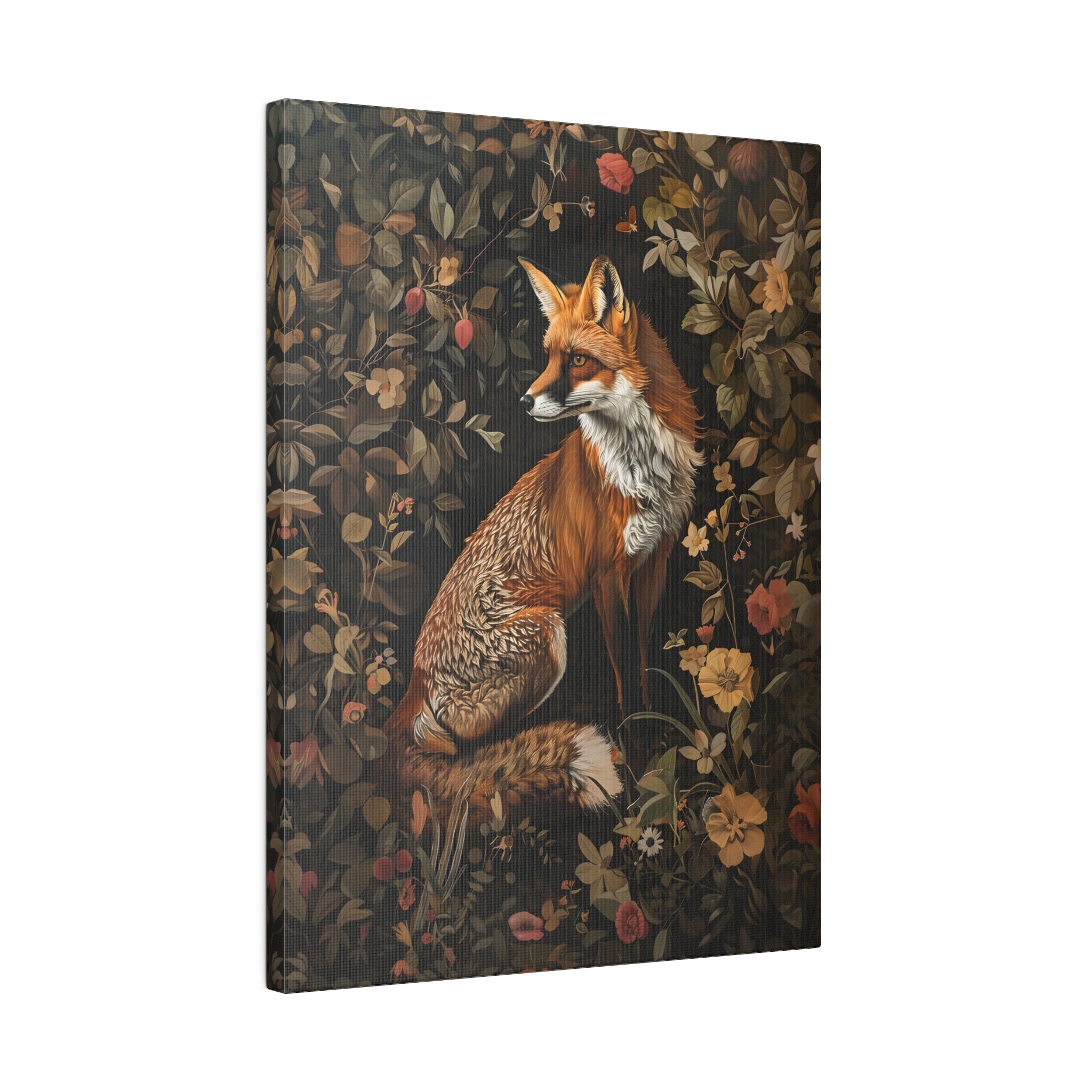 .75" Matte Canvas - Foxy Floral Fauna Fusion