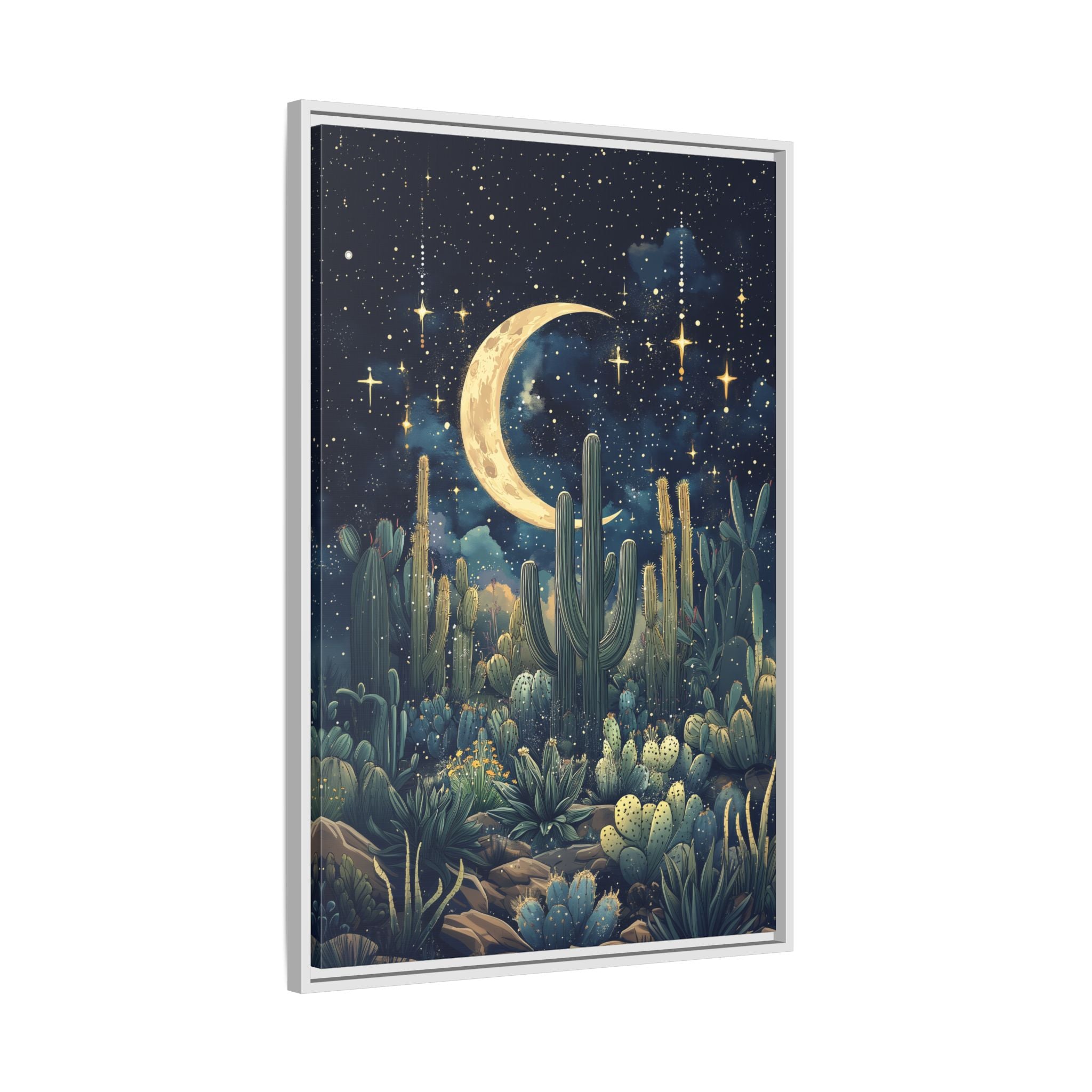 Framed Canvas - Dreamy Desert Night