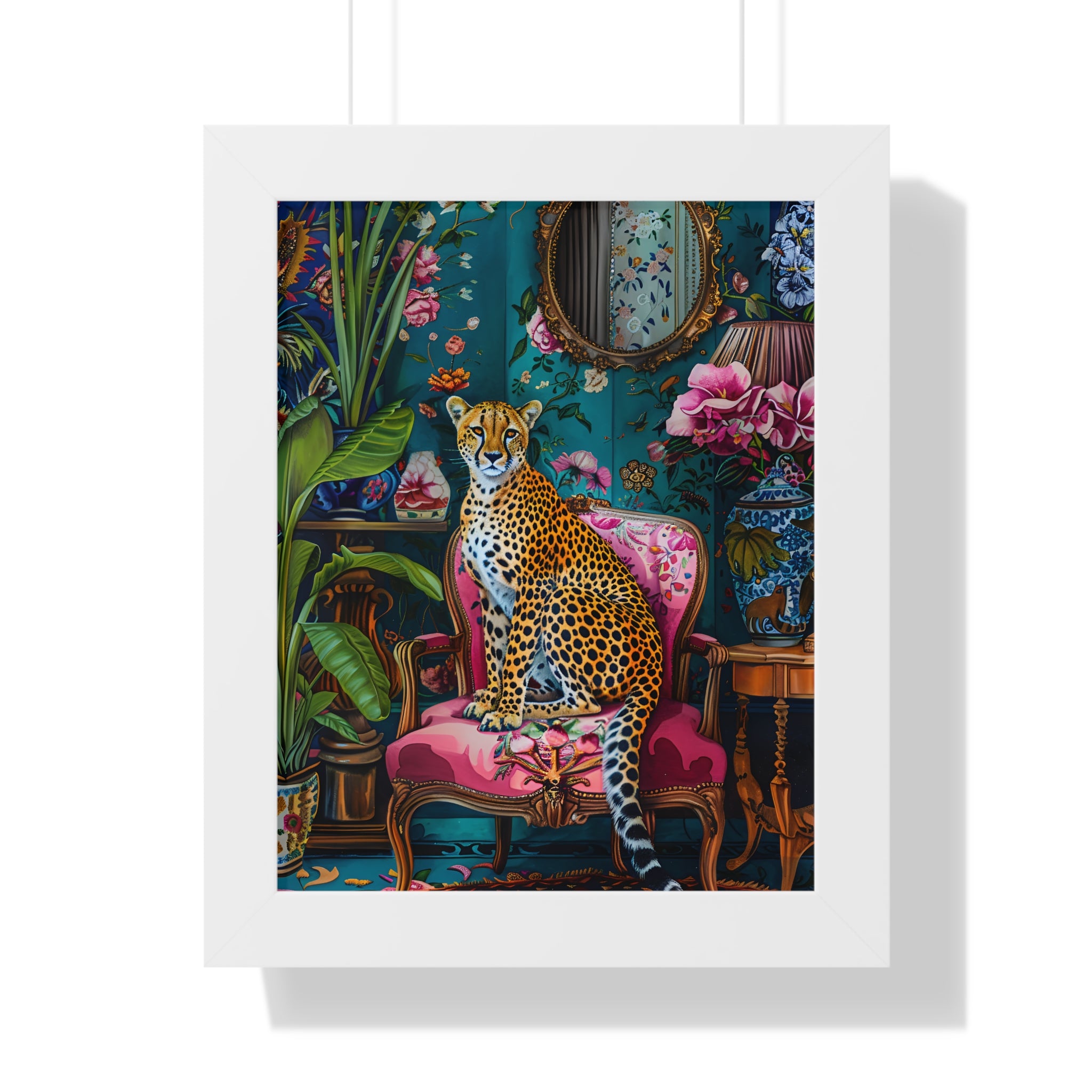 Framed Paper Print - Regal Cheetah Reverie