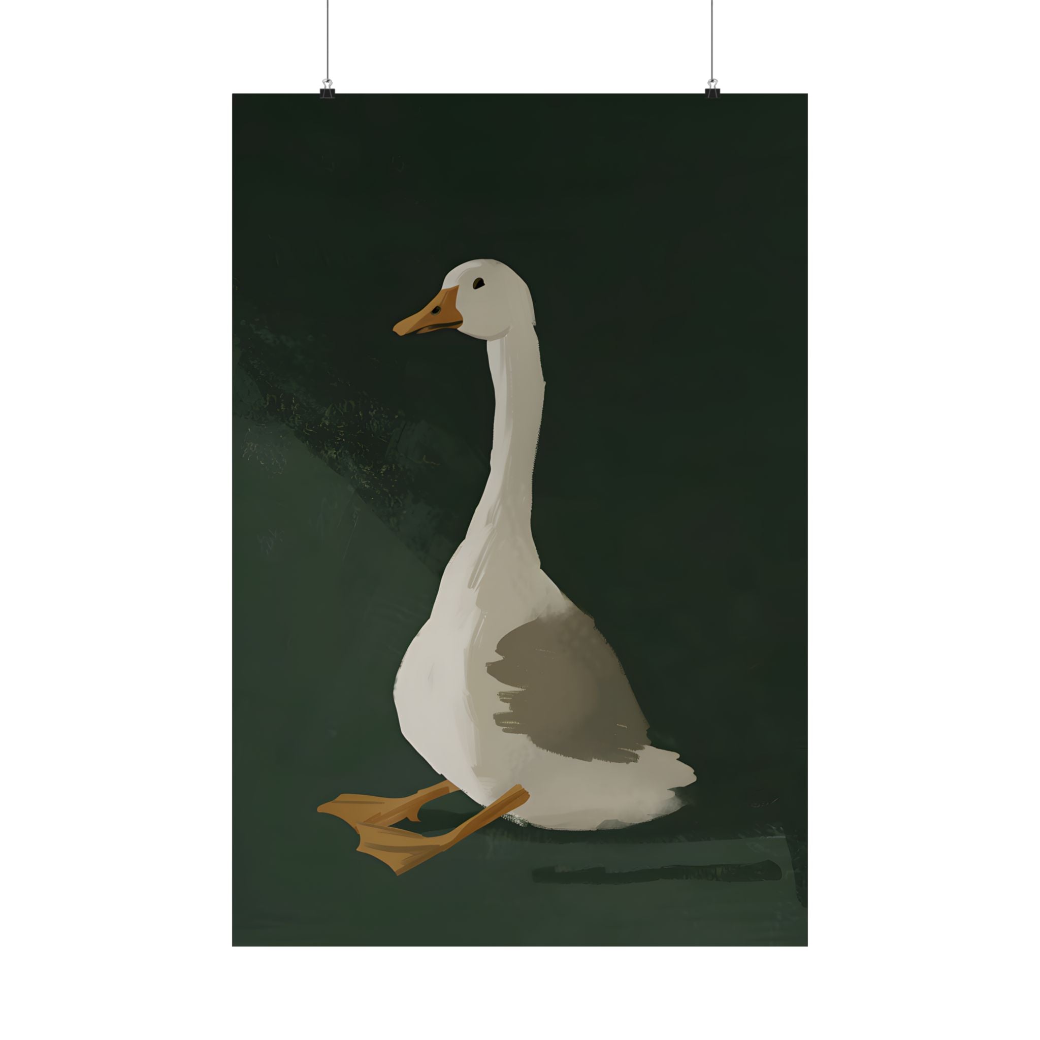 Sitting Goose in Spotlight