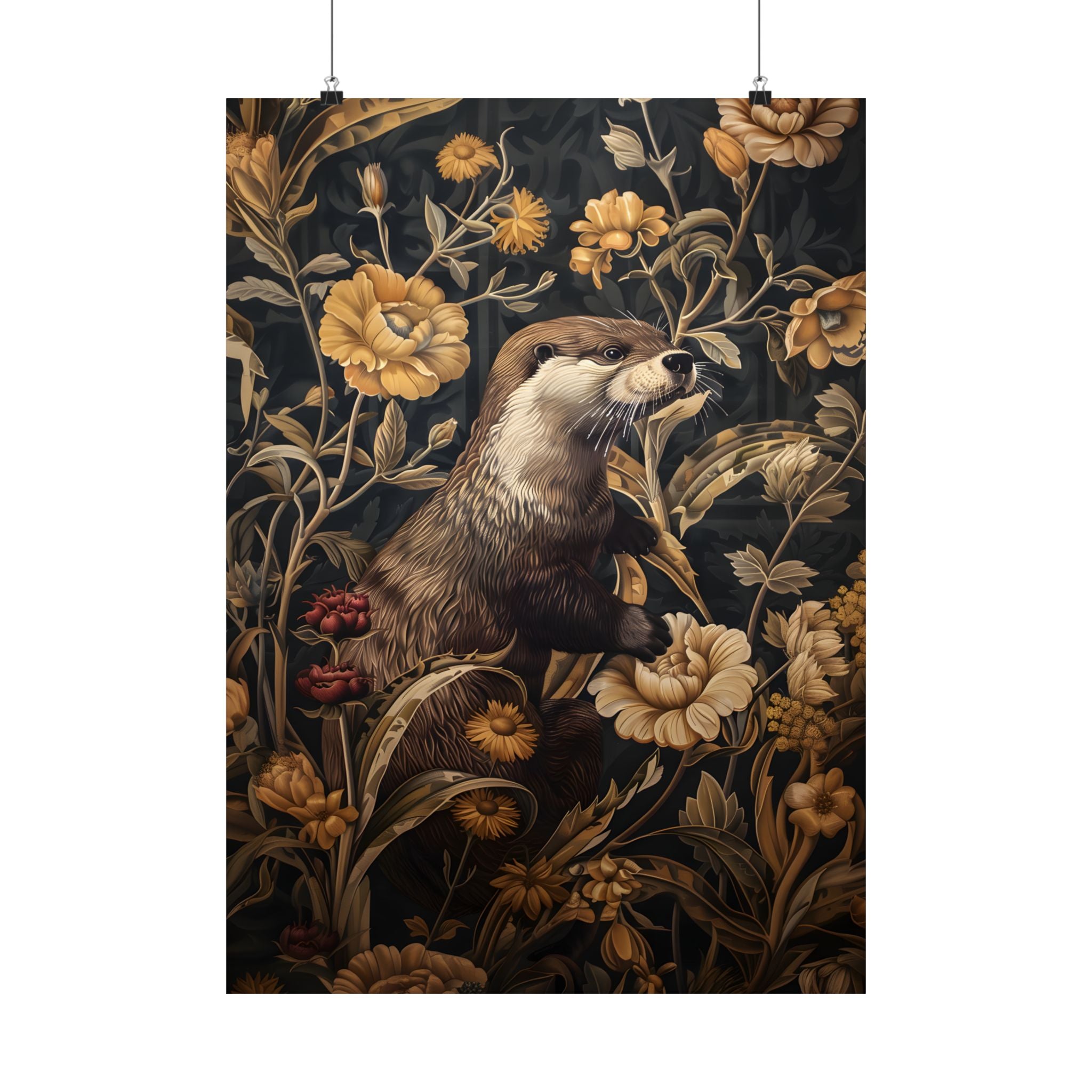 Otter in Floral Paradise