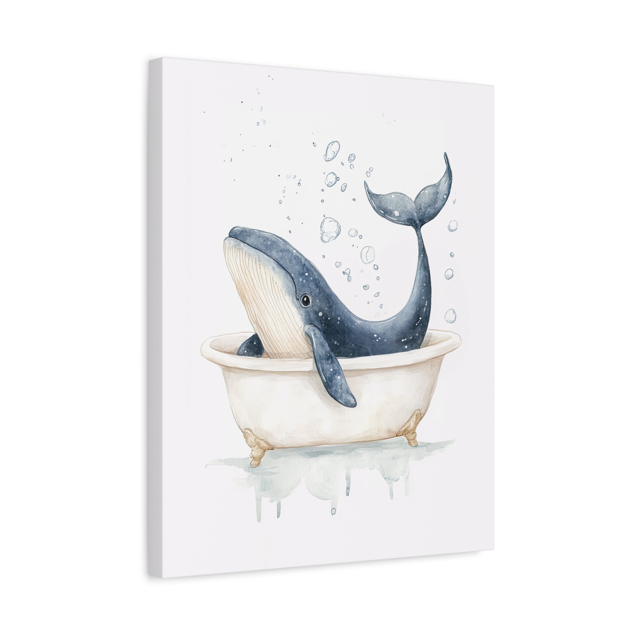 1.25" Matte Canvas - Whale Tub Bubble Splash