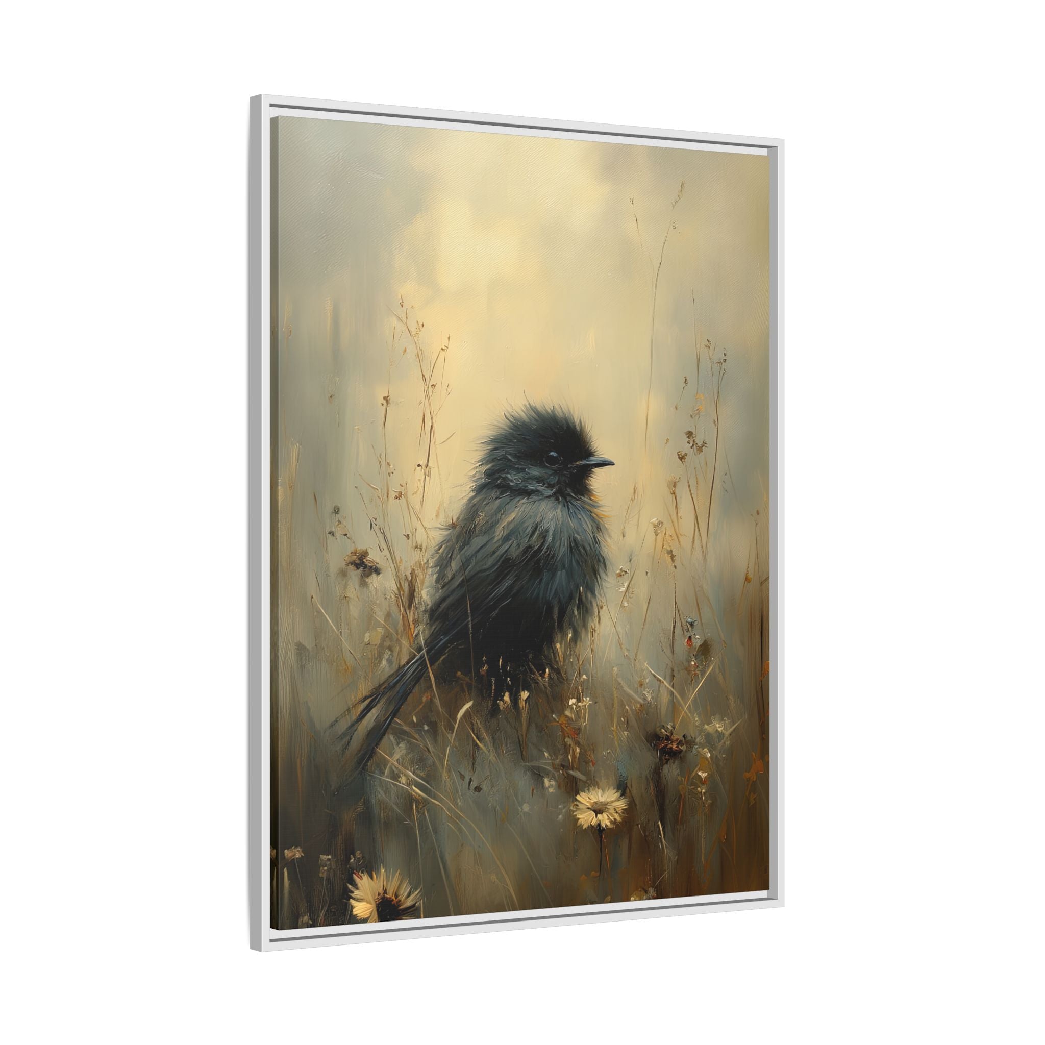 Framed Canvas - Golden Meadow Bird