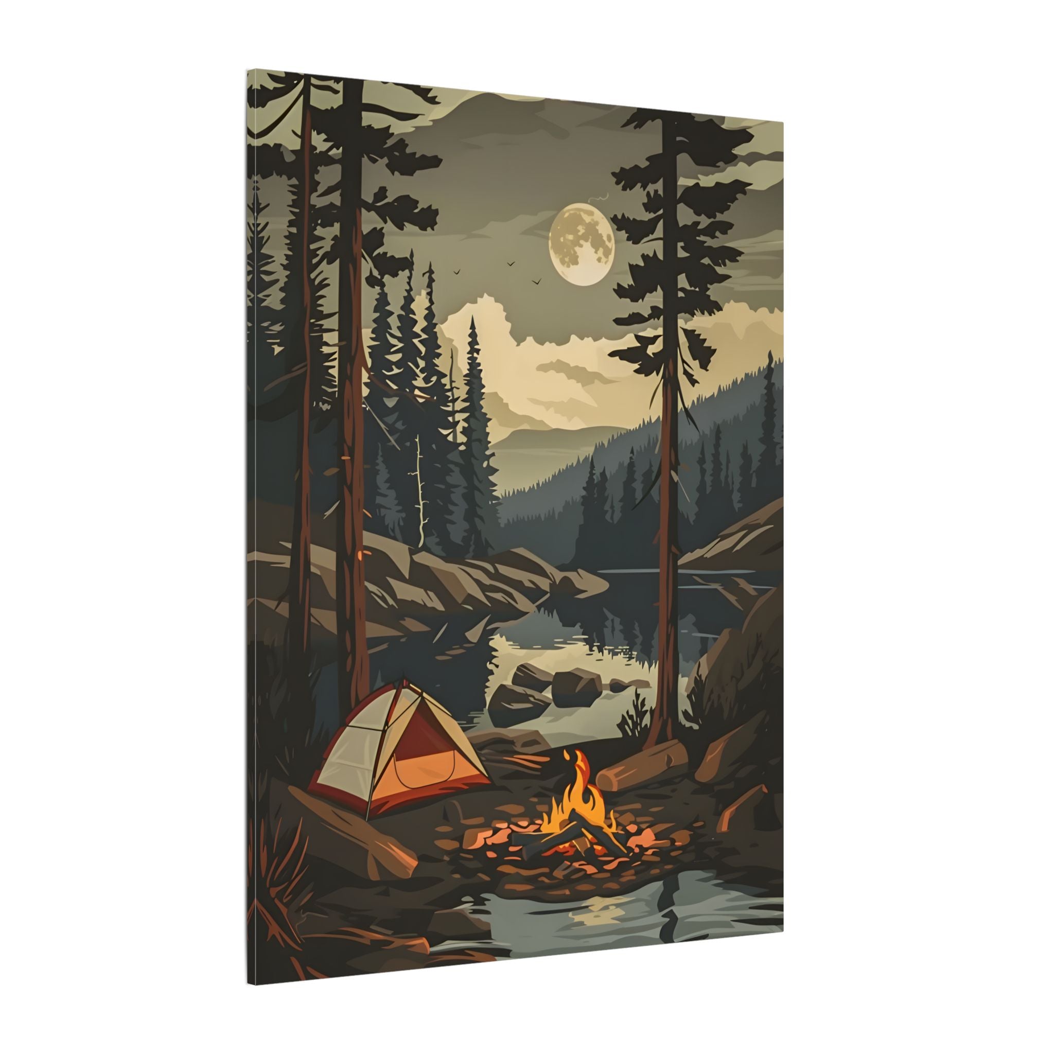 .75" Matte Canvas - Moonlit Campfire Escape