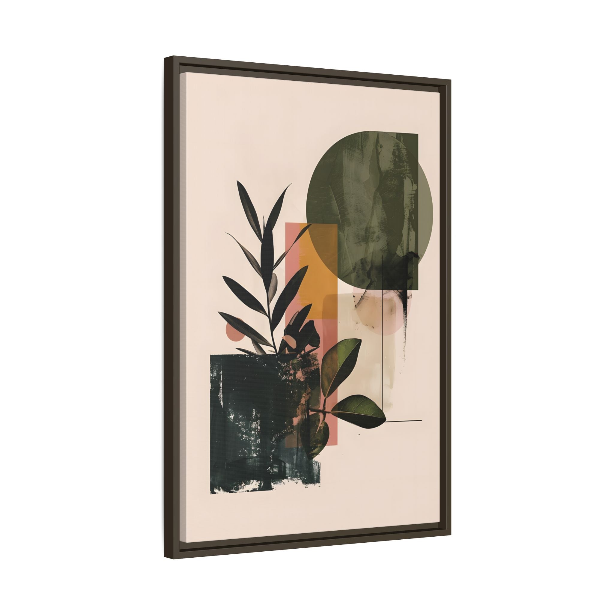 Framed Canvas - Sage Geometry Botanicals