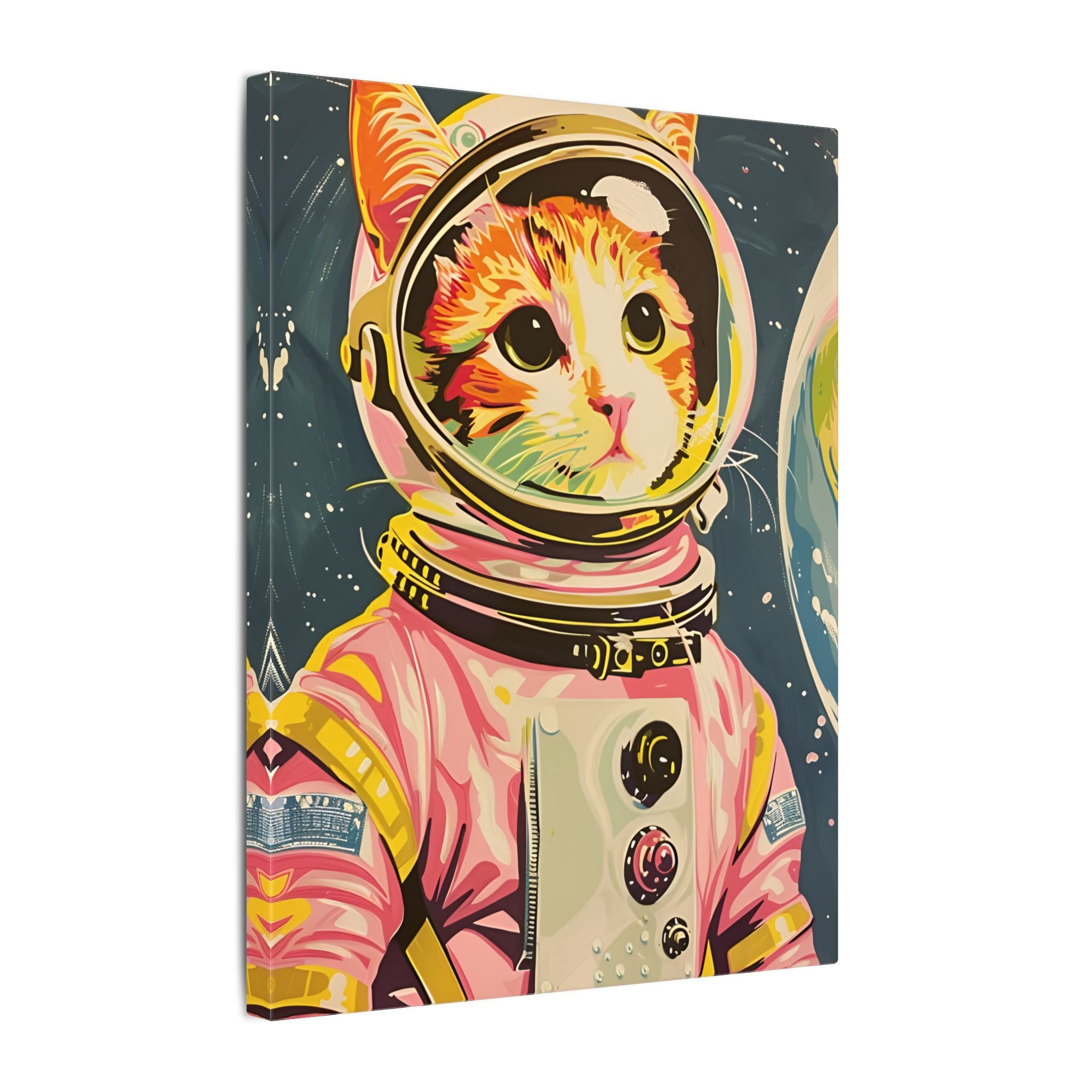 .75" Matte Canvas - Catstronaut Pink Mission