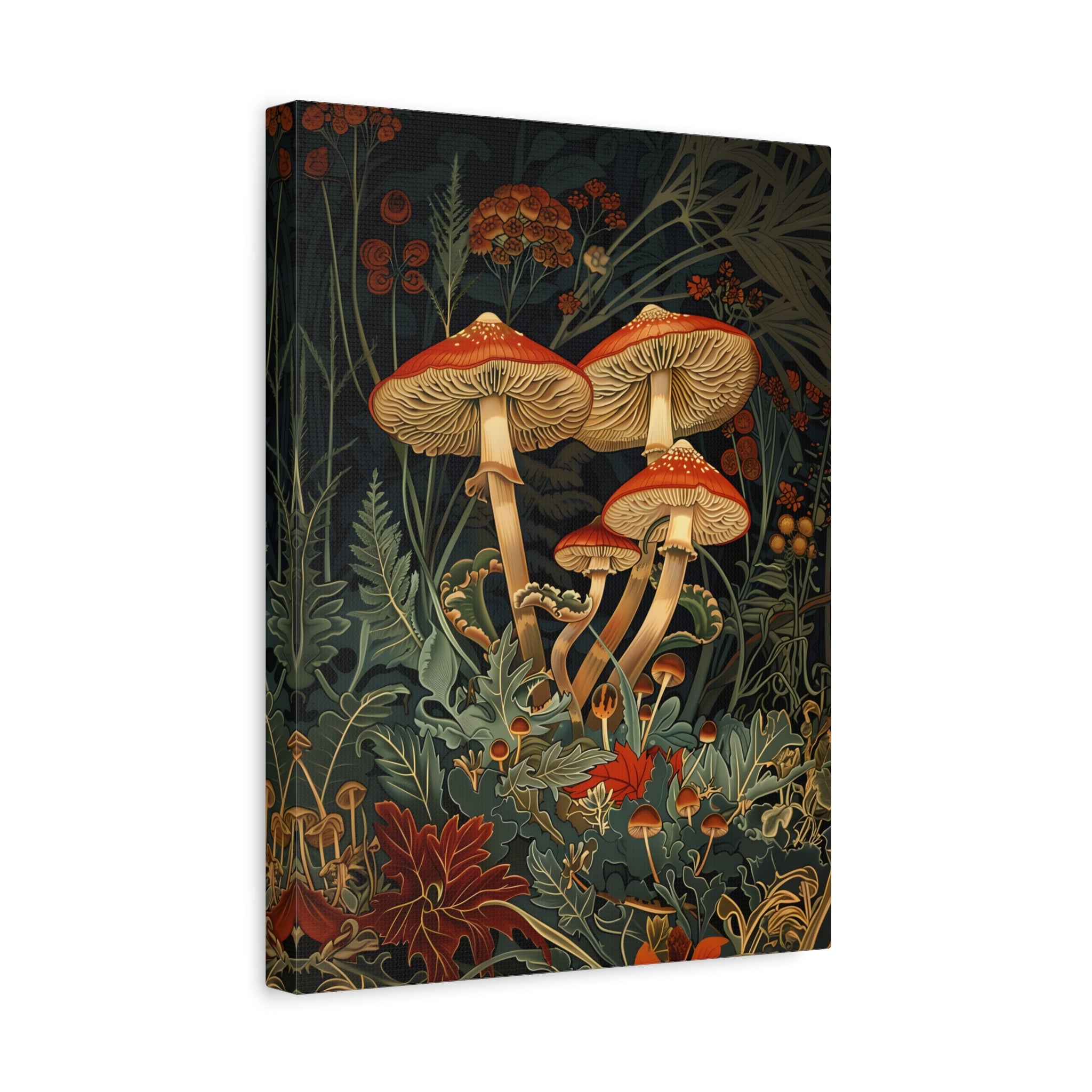 1.25" Matte Canvas - Elegant Mushroom Reverie