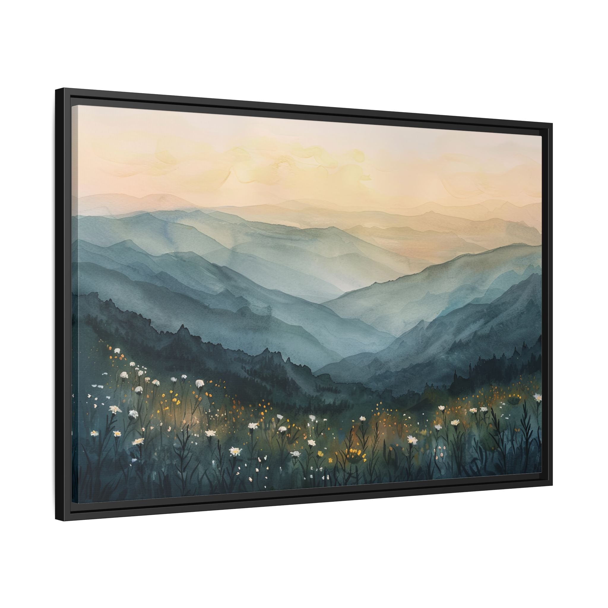 Framed Canvas - Misty Blue Ridge Bloomscape