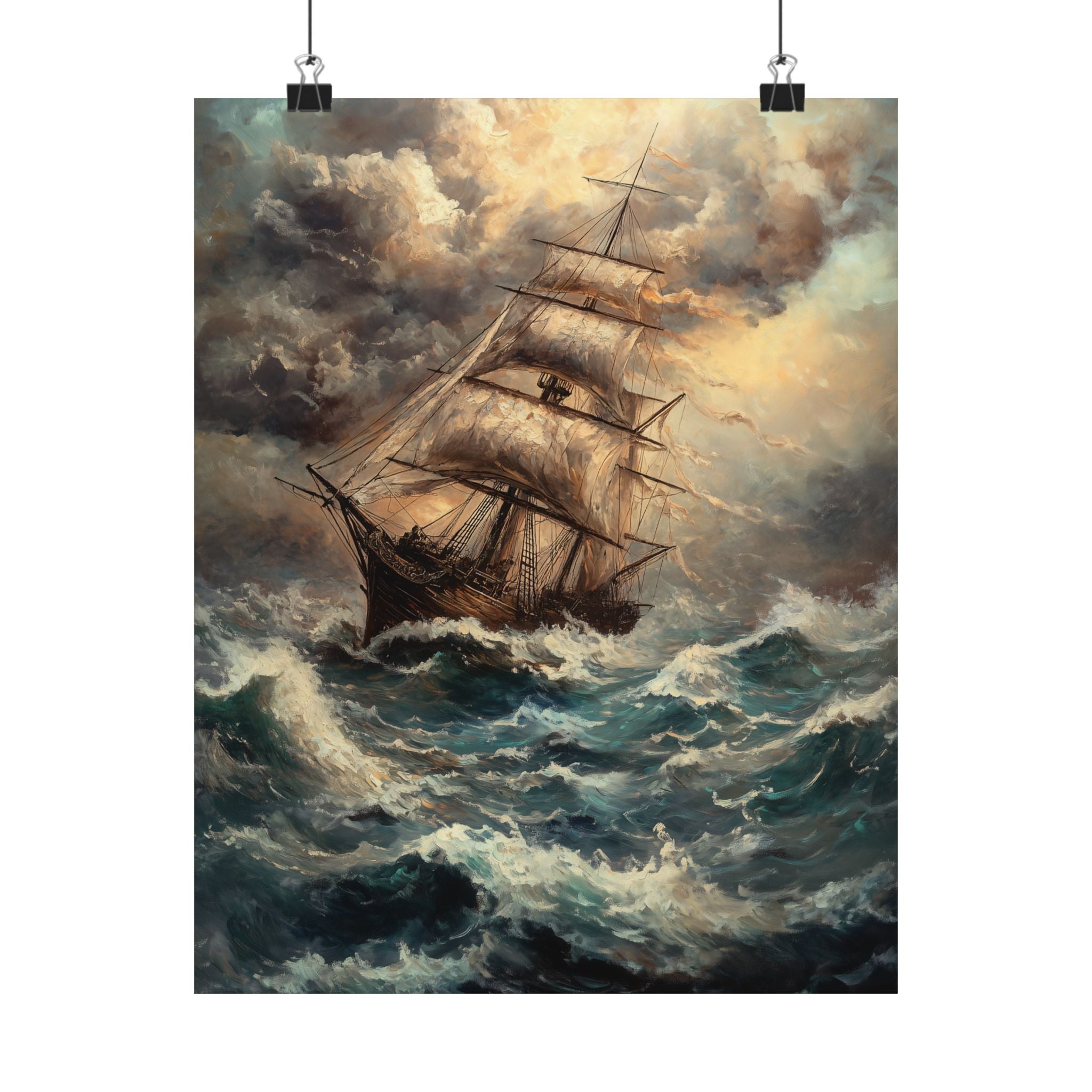 Stormy Voyage Sailing Ship