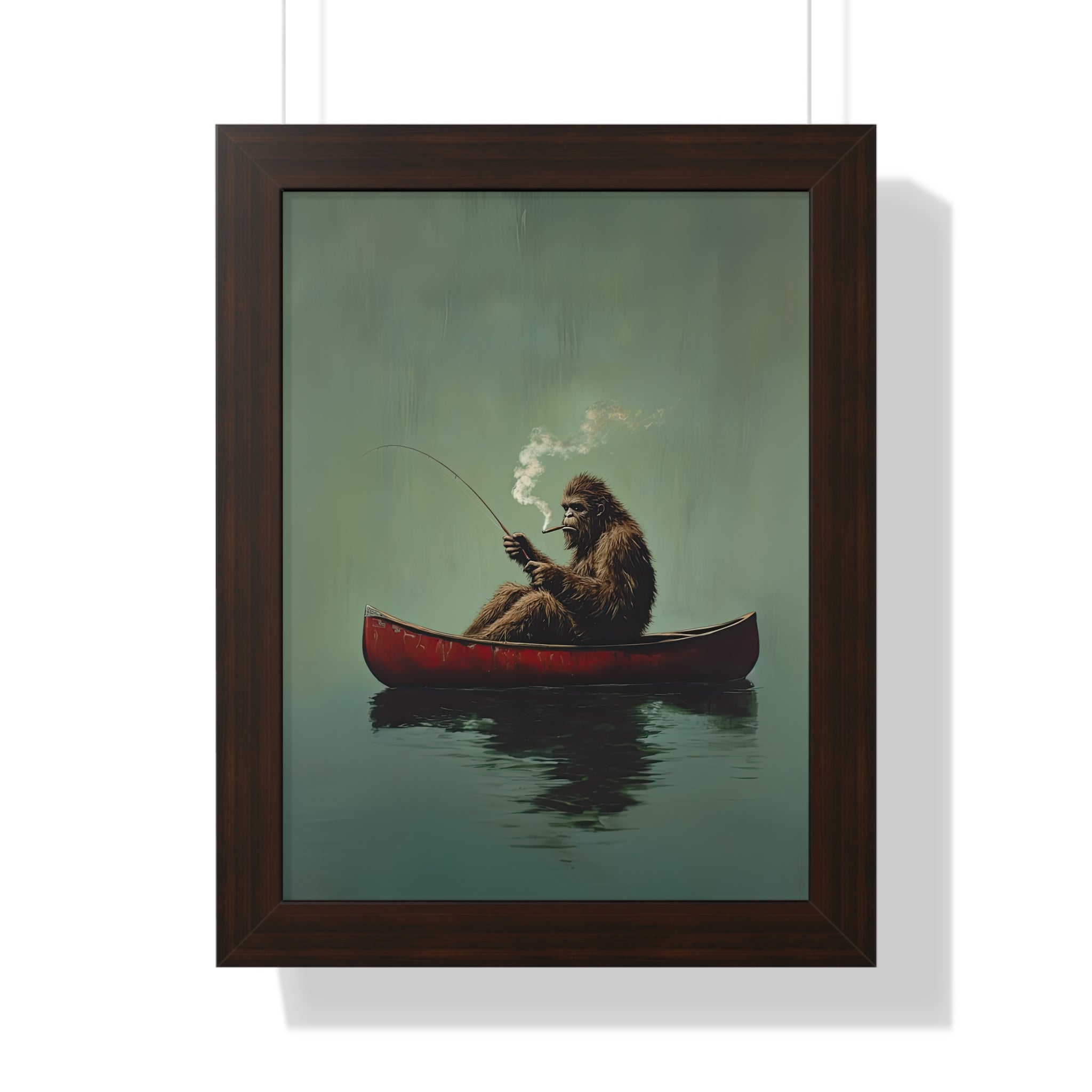 Framed Paper Print - Bigfoot Canoe Adventure