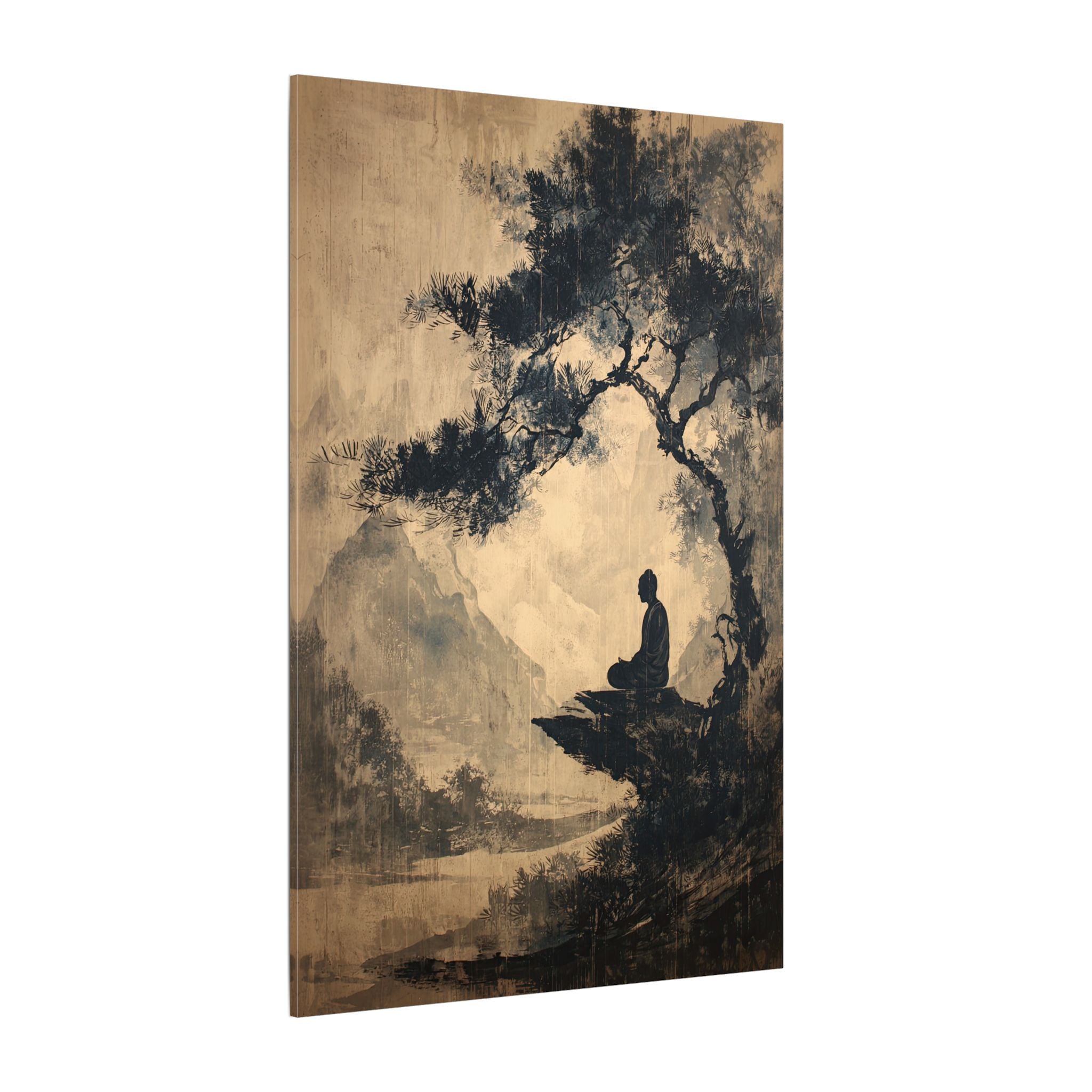 .75" Matte Canvas - Mountain Tree Zen Silence