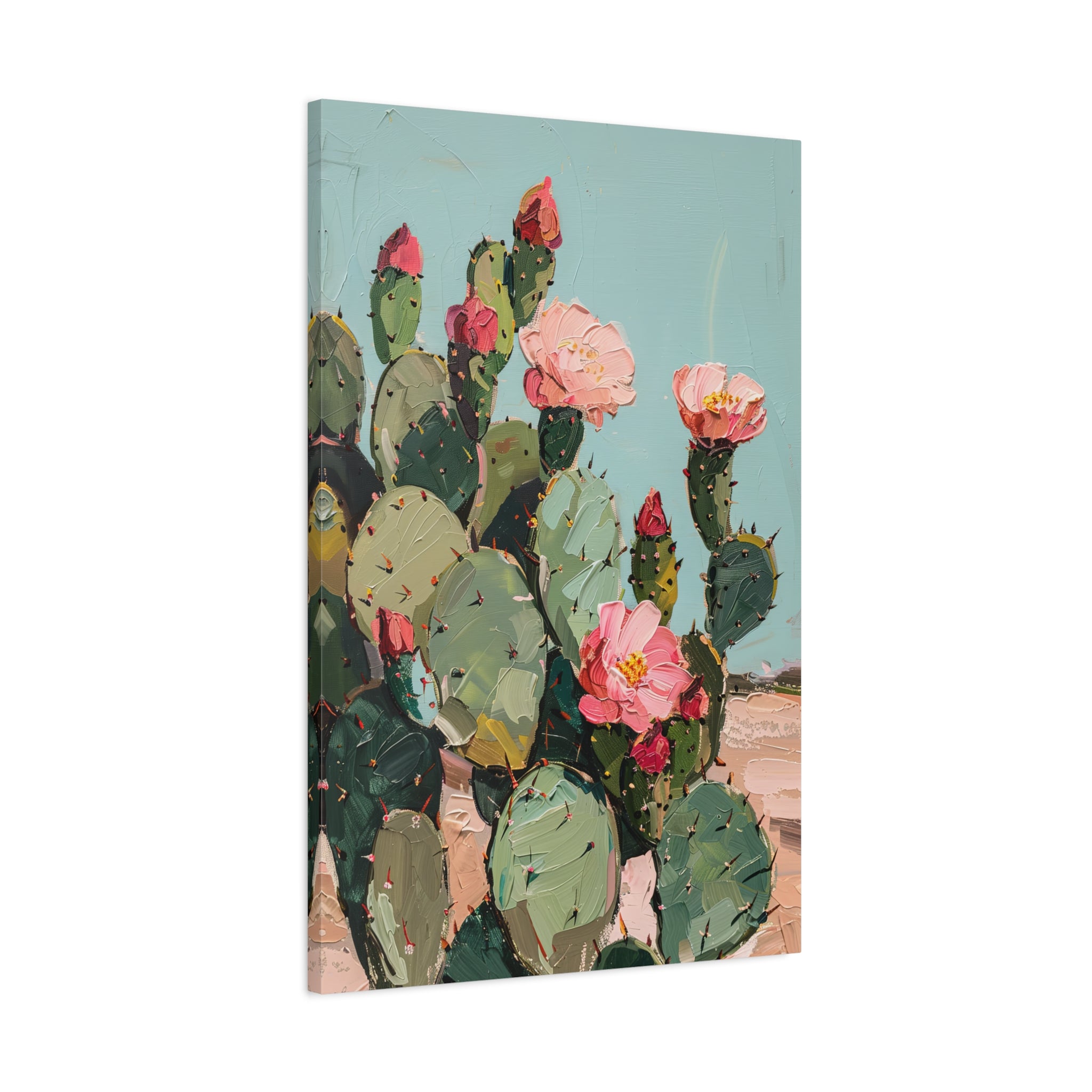 1.25" Matte Canvas - Arizona Blooming Cactus Color