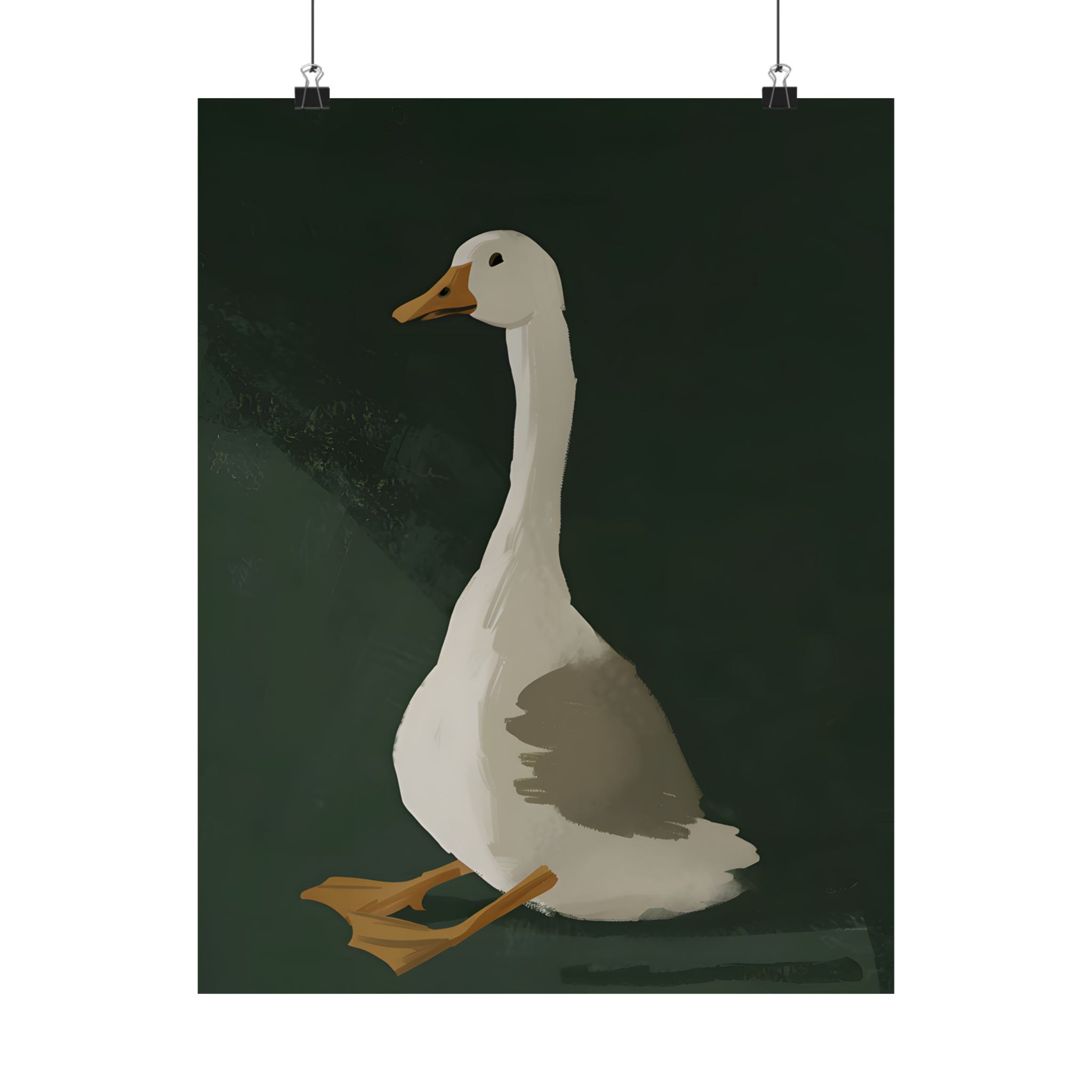 Sitting Goose in Spotlight