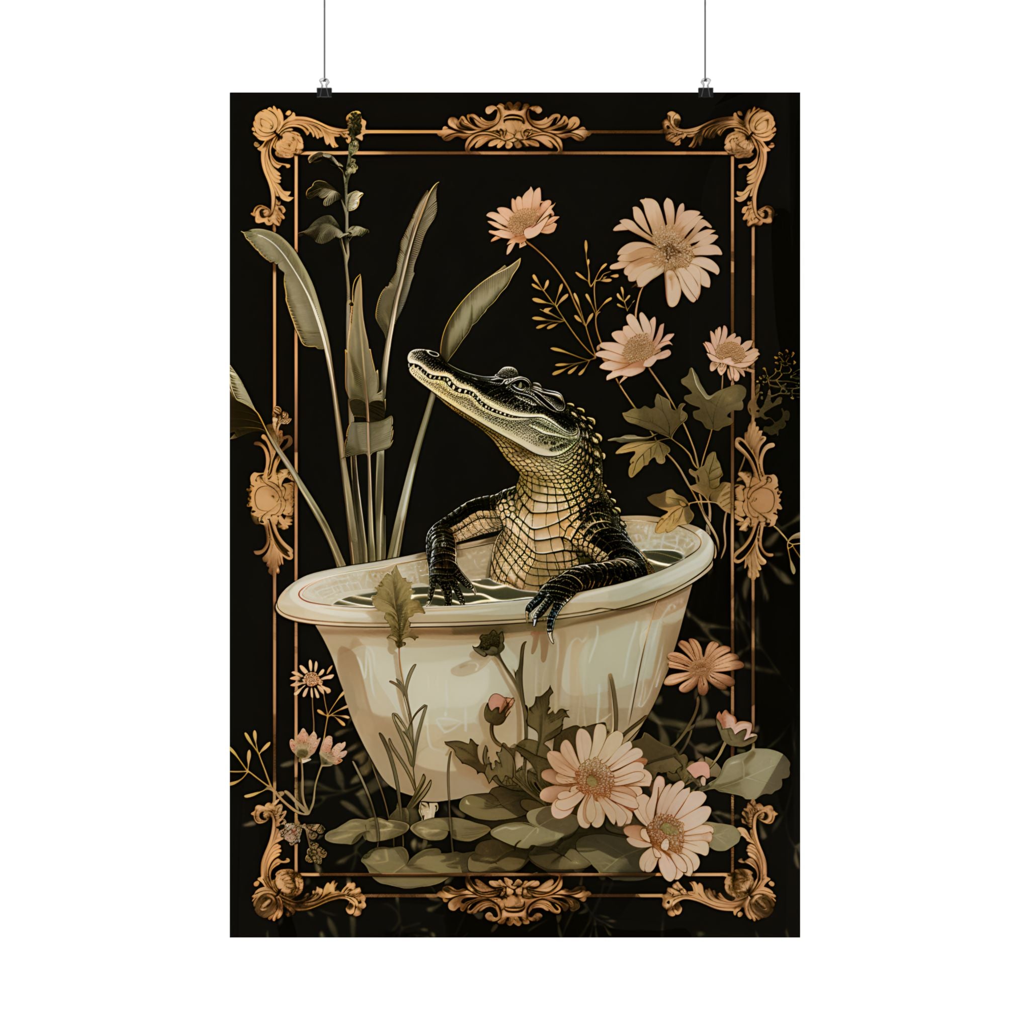 Crocodile in Bloom Bath Bliss