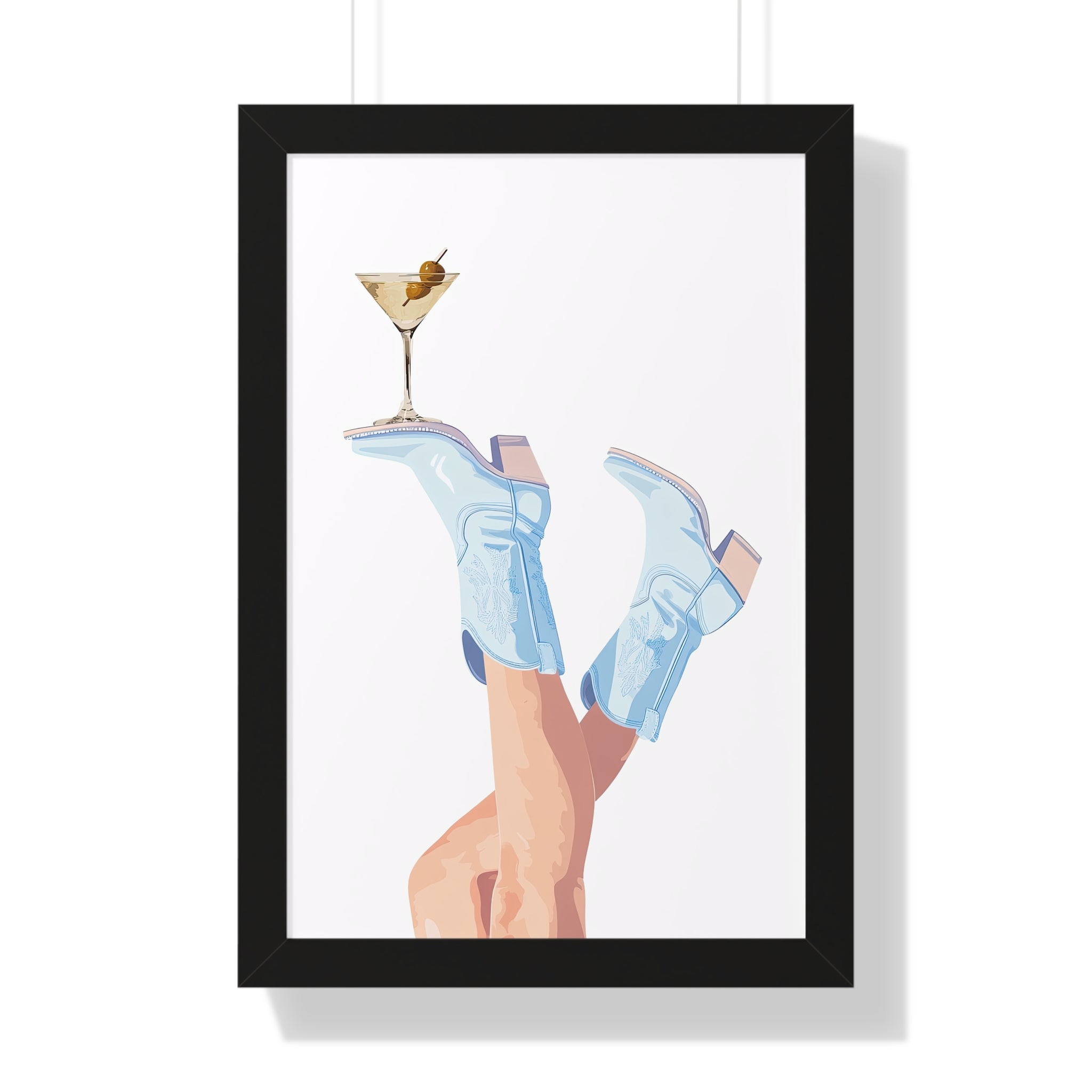 Framed Paper Print - Boots Up, Cheers Babe