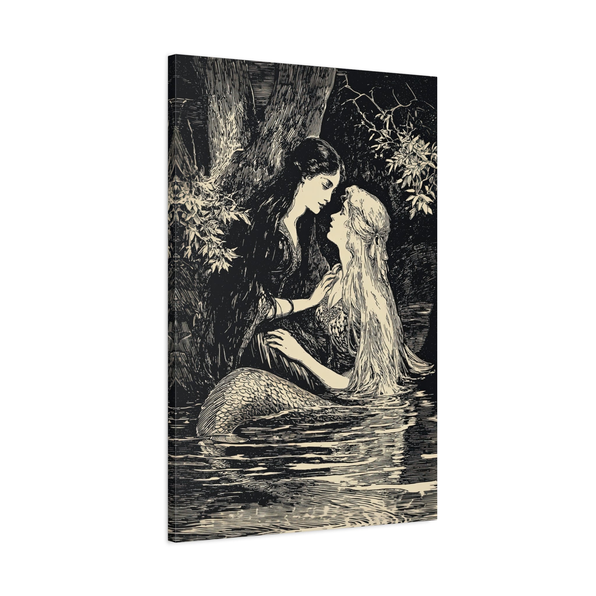 1.25" Matte Canvas - Mermaid Fairy Midnight Kiss