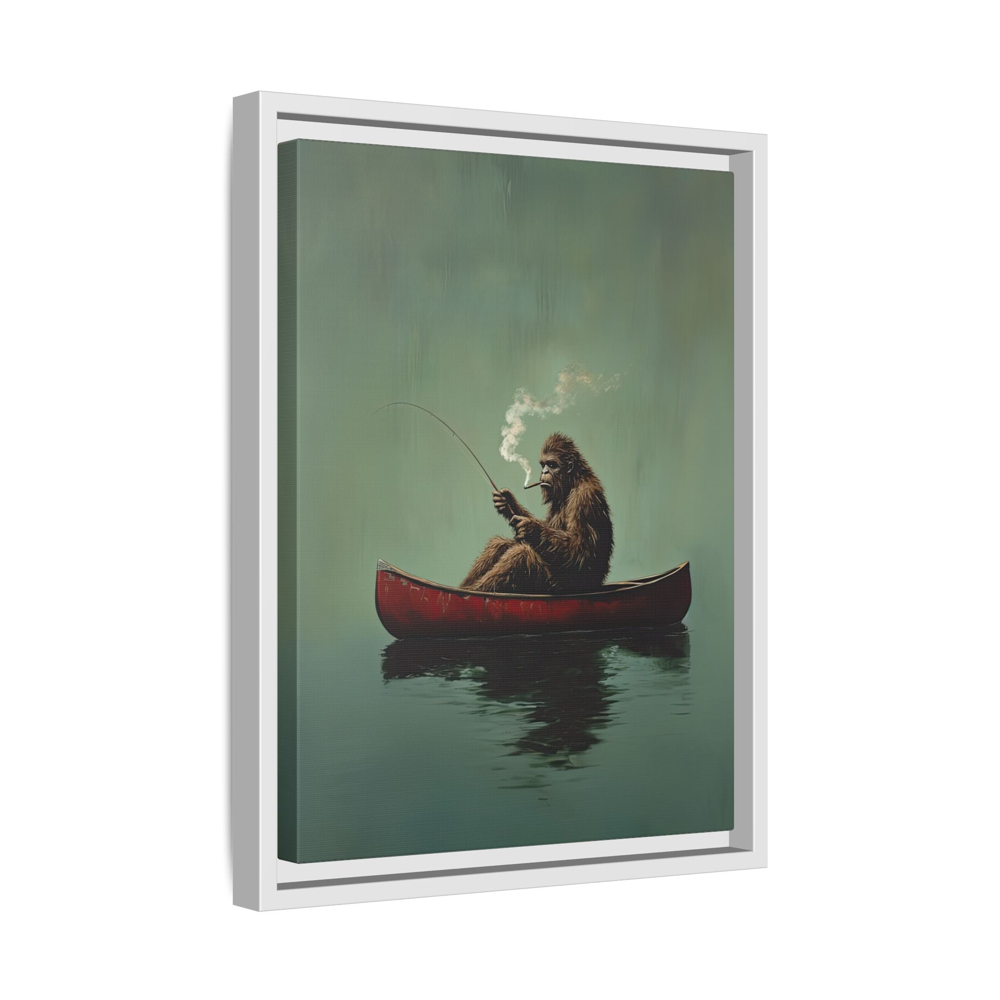 Framed Canvas - Bigfoot Canoe Adventure