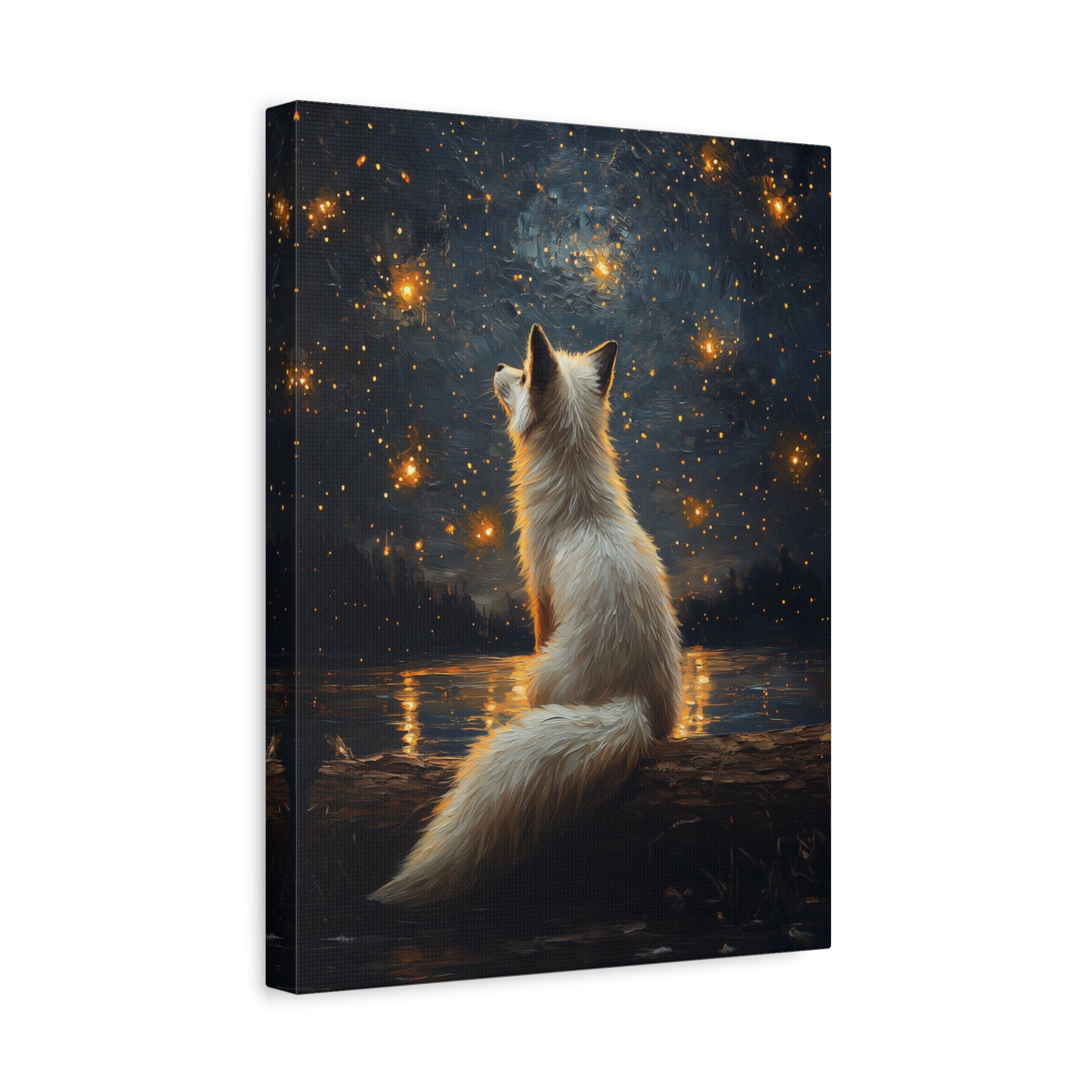 1.25" Matte Canvas - Stargazing Fox Reverie