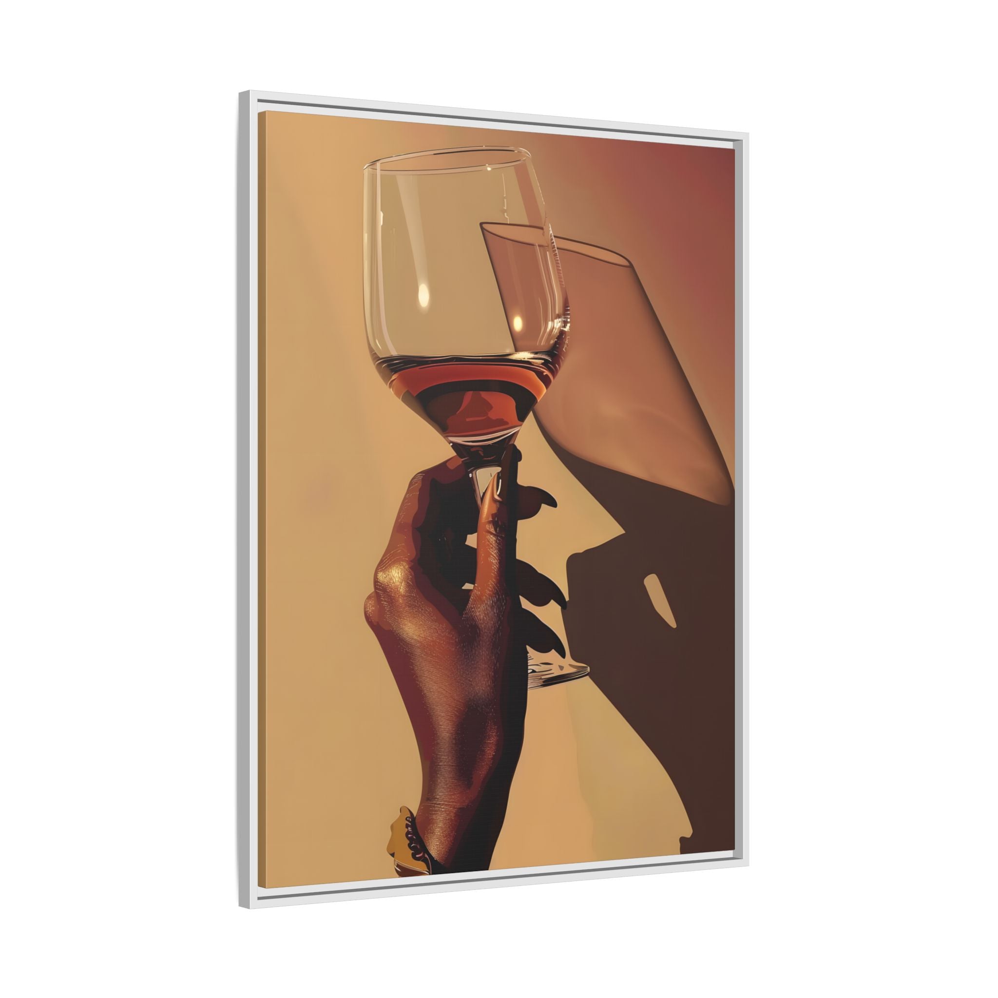 Framed Canvas - Golden Hour Wine Toast