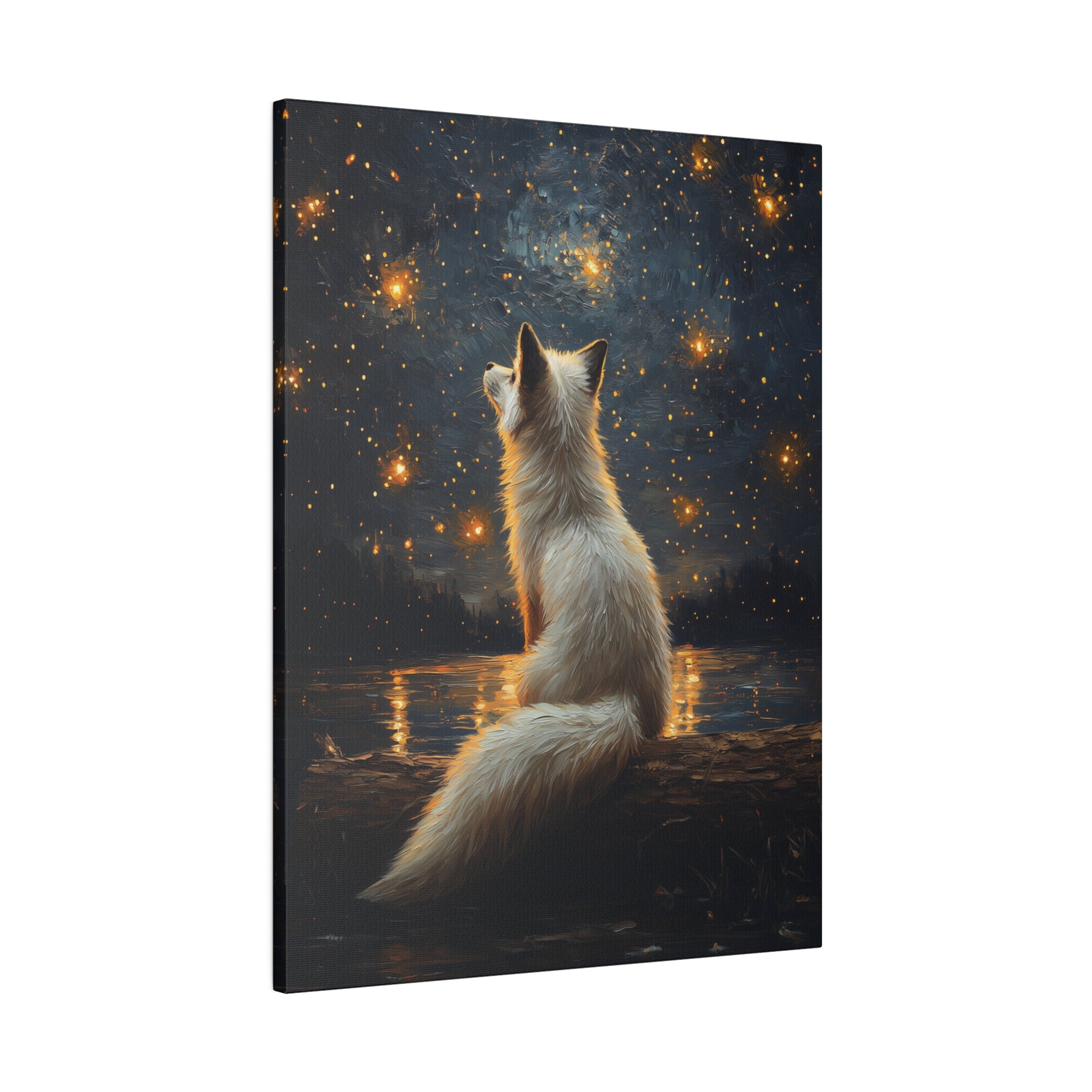 .75" Matte Canvas - Stargazing Fox Reverie