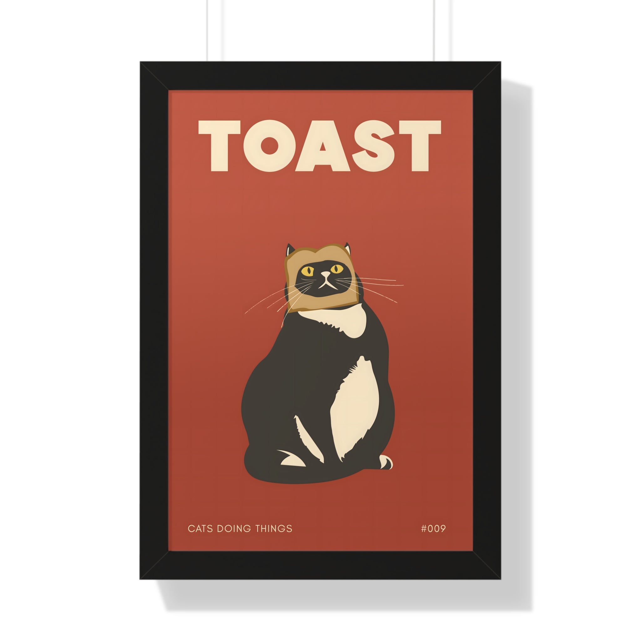 Framed Paper Print - Toasted Feline Fancy