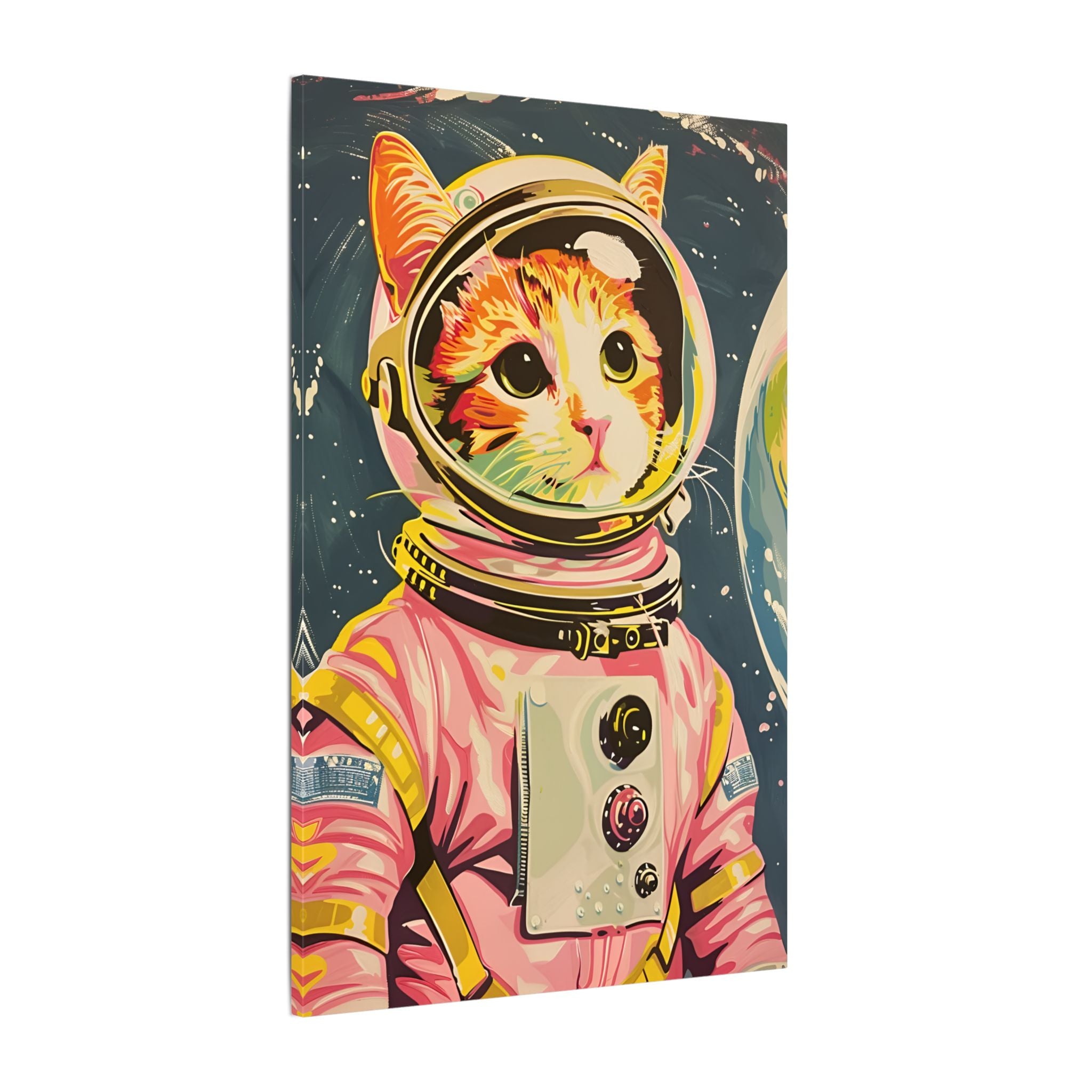 .75" Matte Canvas - Catstronaut Pink Mission
