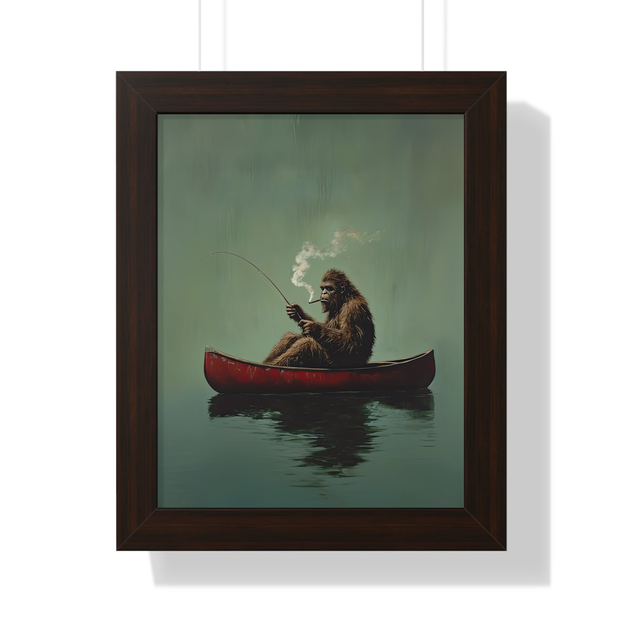 Framed Paper Print - Bigfoot Canoe Adventure