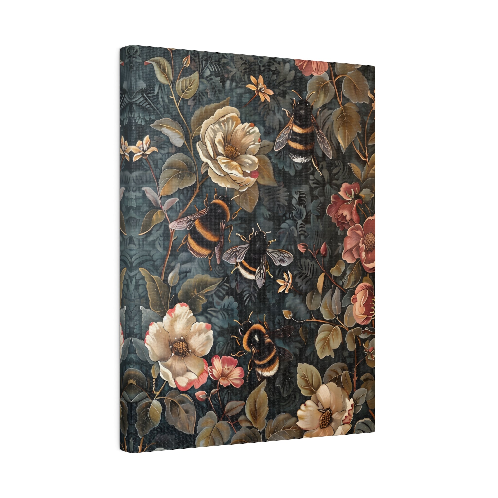 .75" Matte Canvas - Bumblebee Botanical Rhapsody