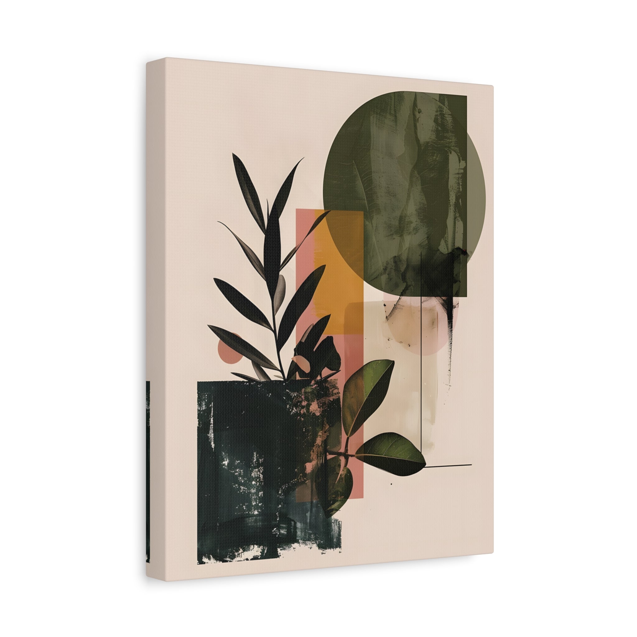 1.25" Matte Canvas - Sage Geometry Botanicals