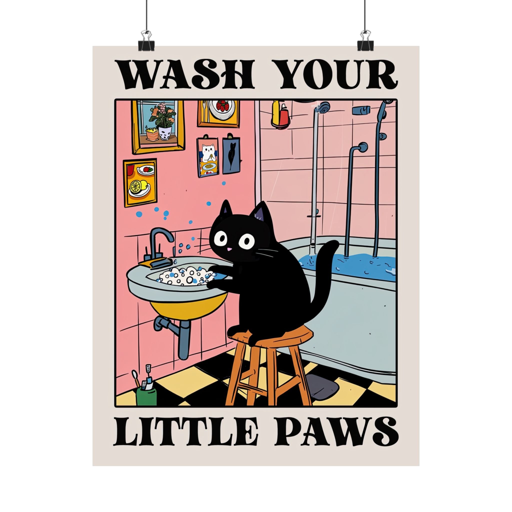 Wash Your Little Paws Cat