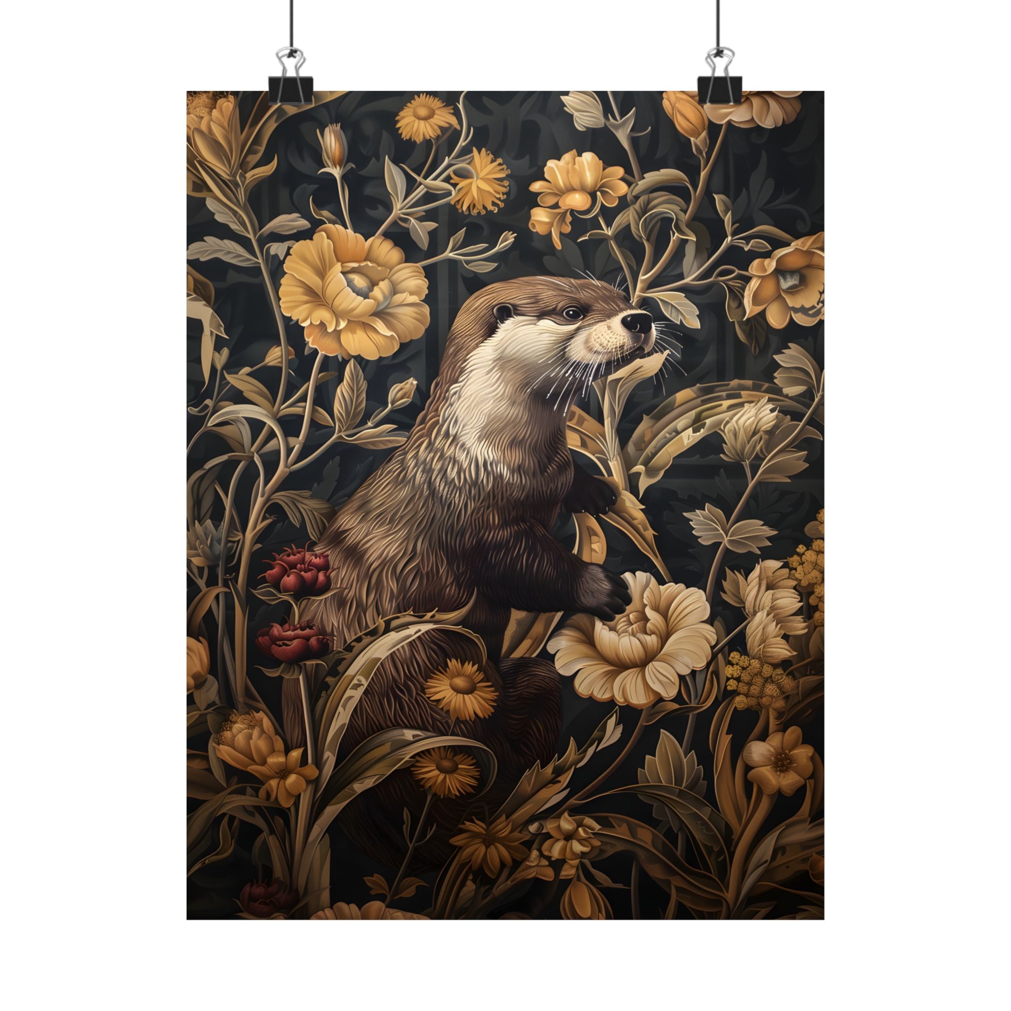 Otter in Floral Paradise