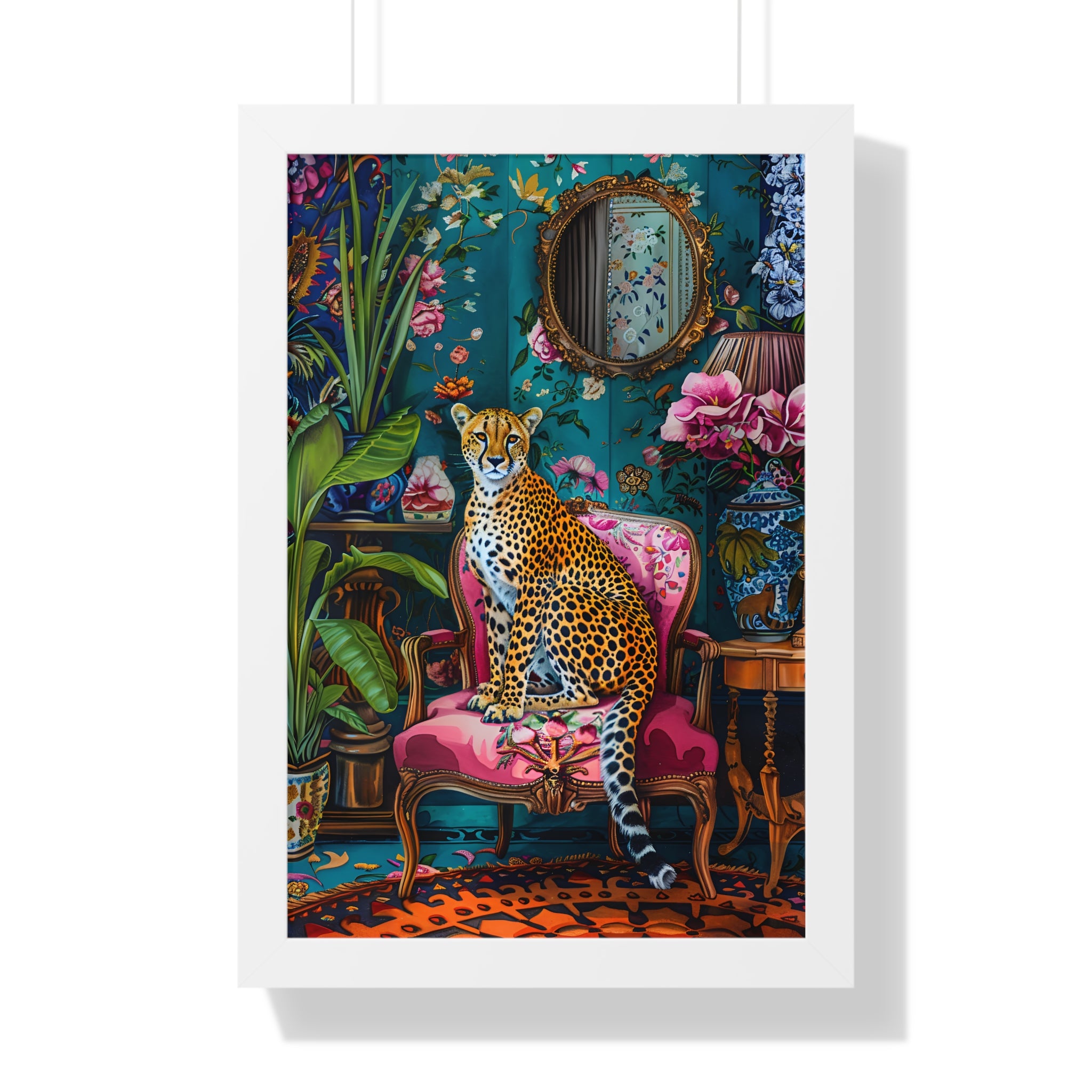 Framed Paper Print - Regal Cheetah Reverie