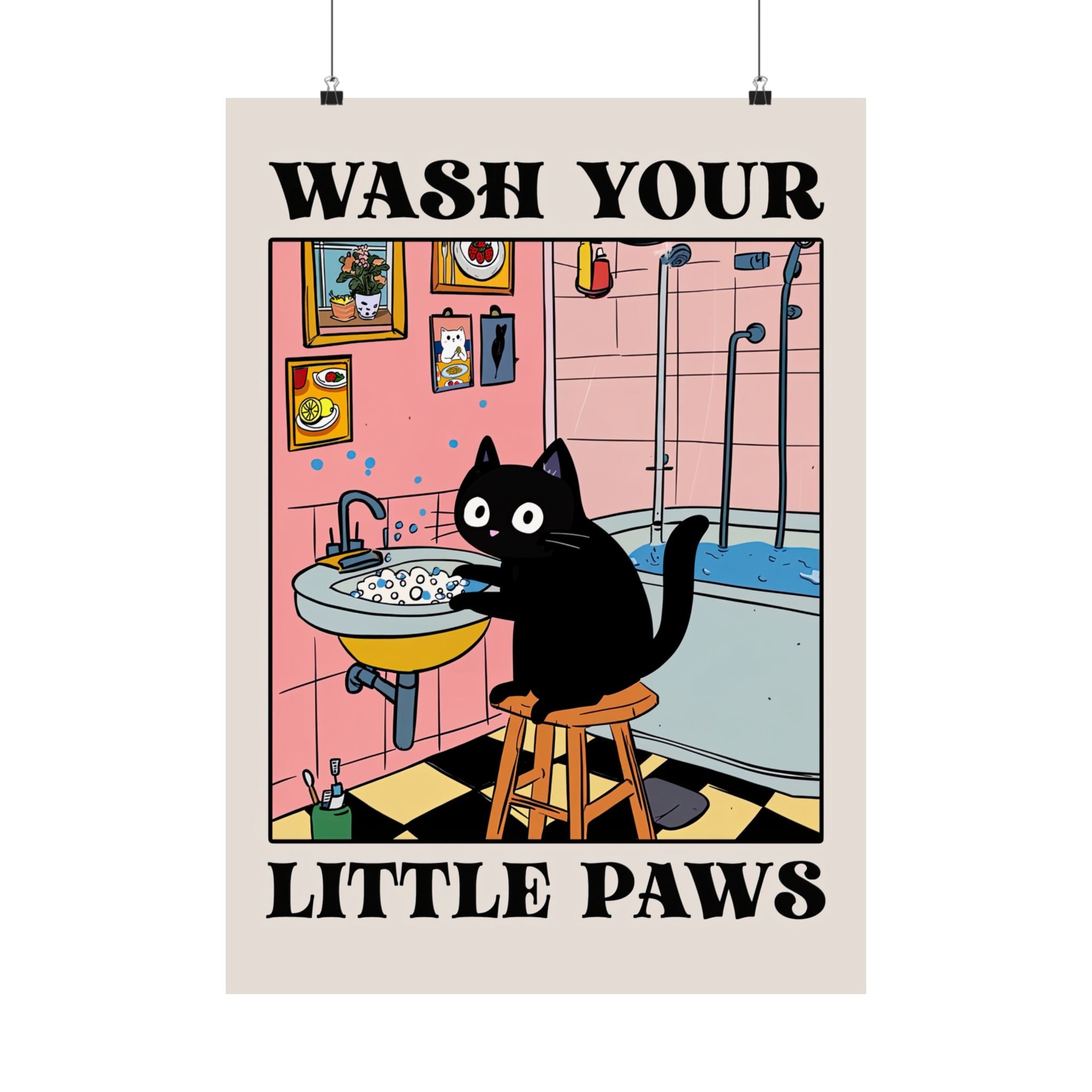 Wash Your Little Paws Cat