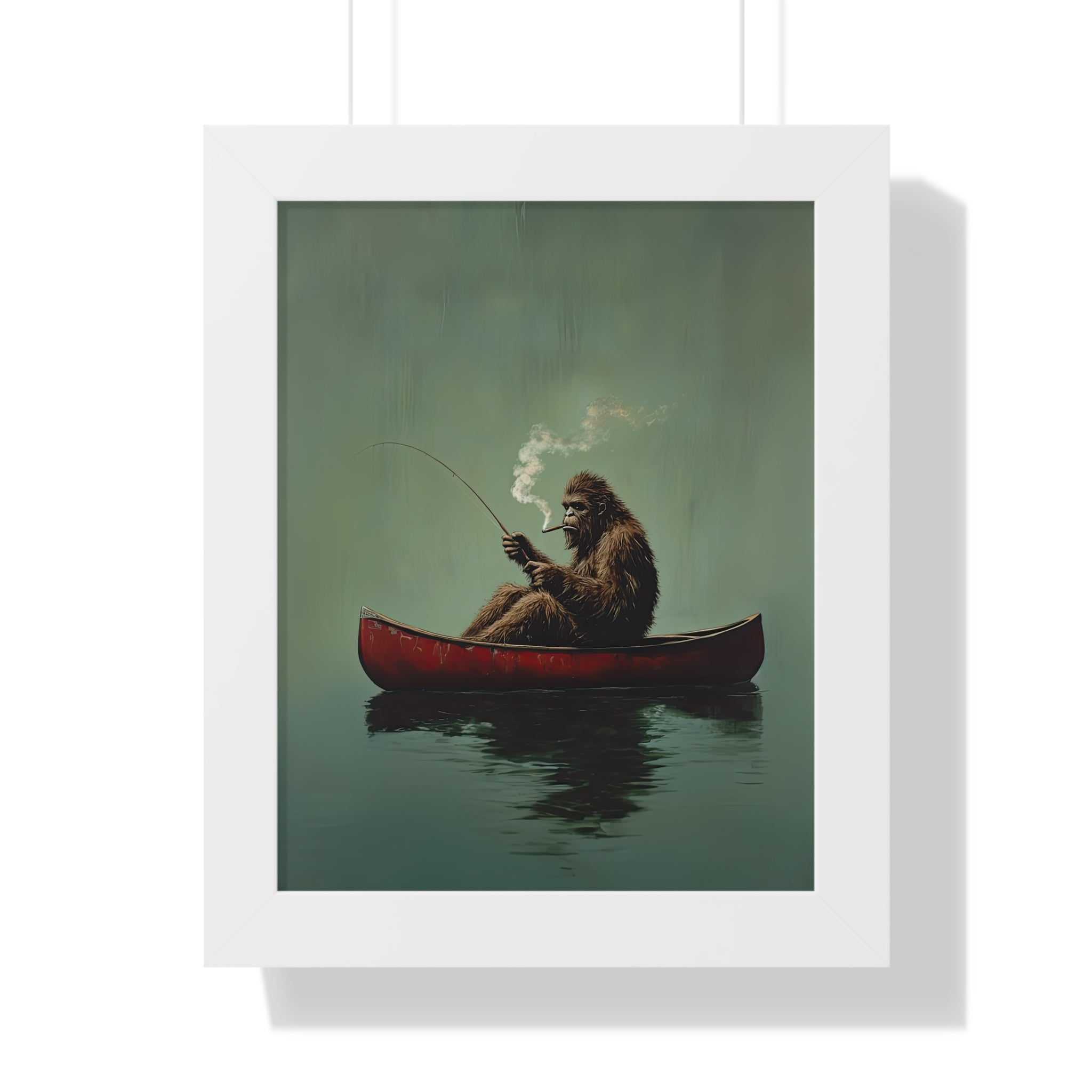 Framed Paper Print - Bigfoot Canoe Adventure