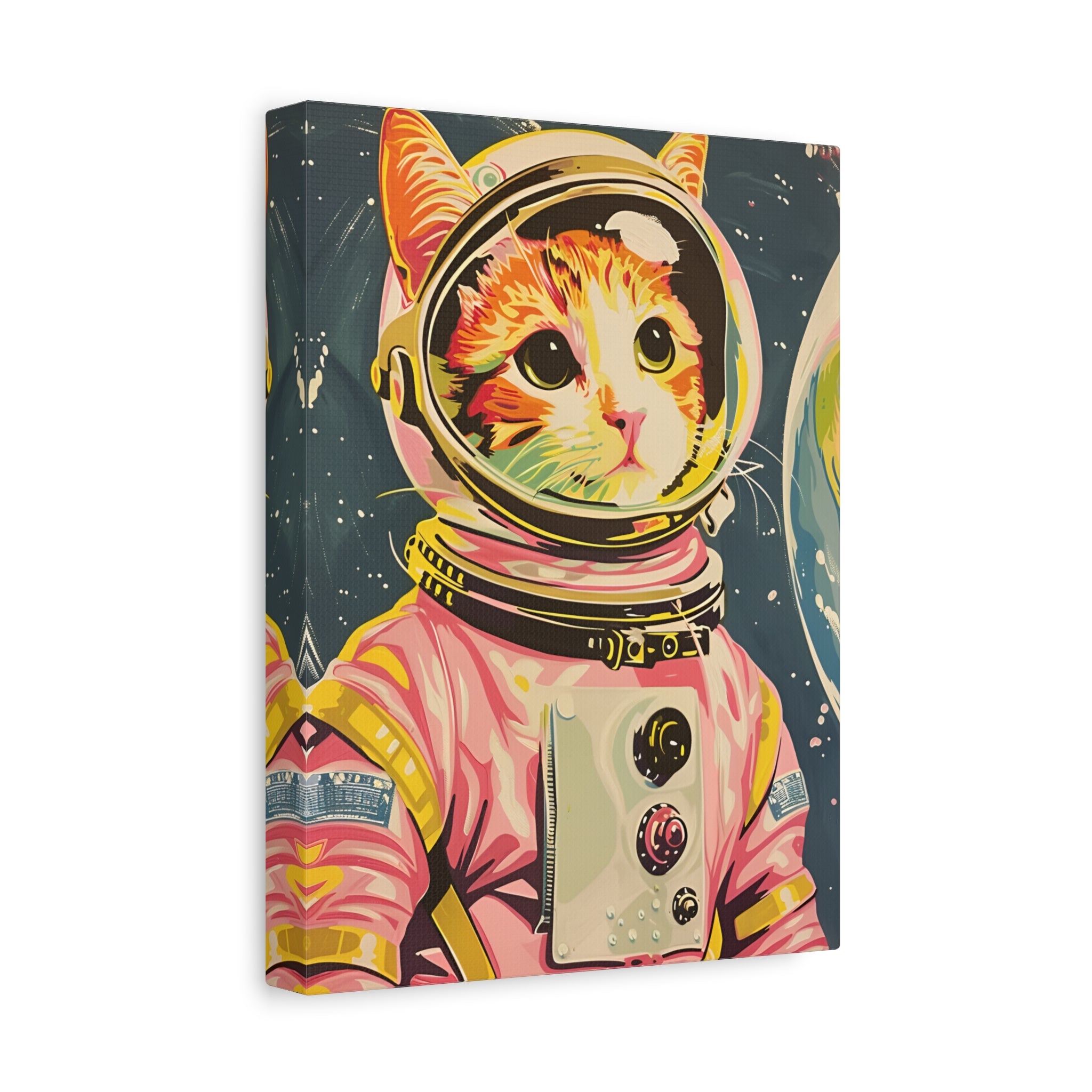 1.25" Matte Canvas - Catstronaut Pink Mission